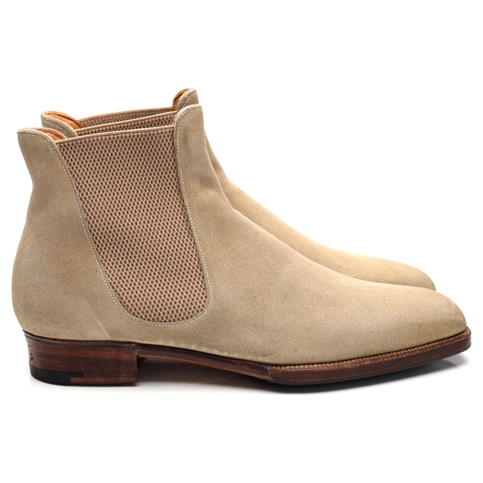 Gaziano & Girling Bespoke boots chelsea daim beige 6 UK
