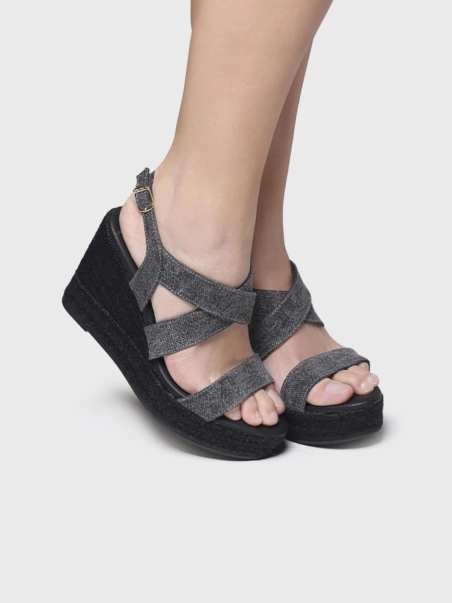 Toni Pons Afra-NU espadrilles compensées vegan boucle