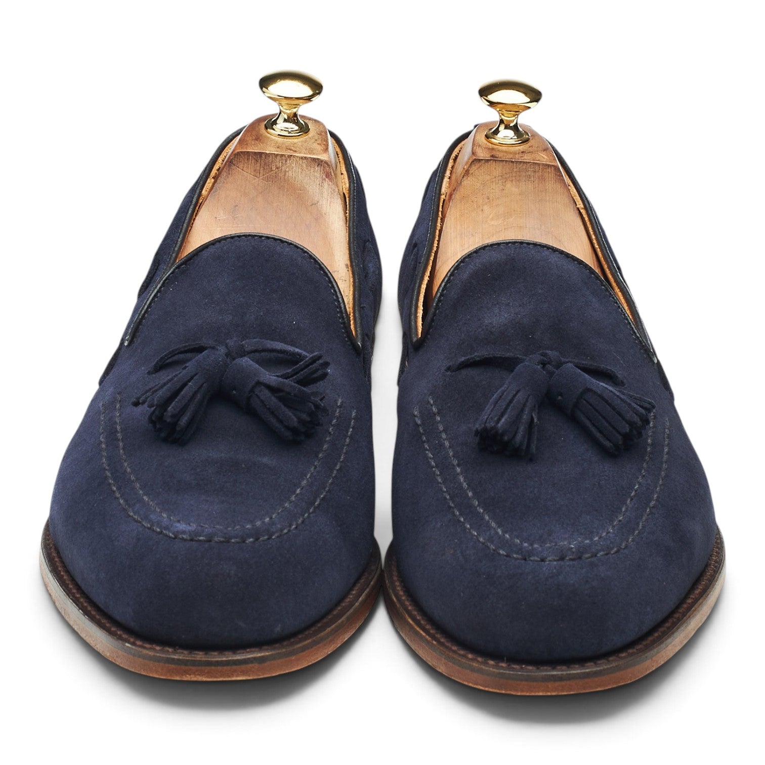 Shipton & Heneage Finchley mocassins daim bleu UK 10.5