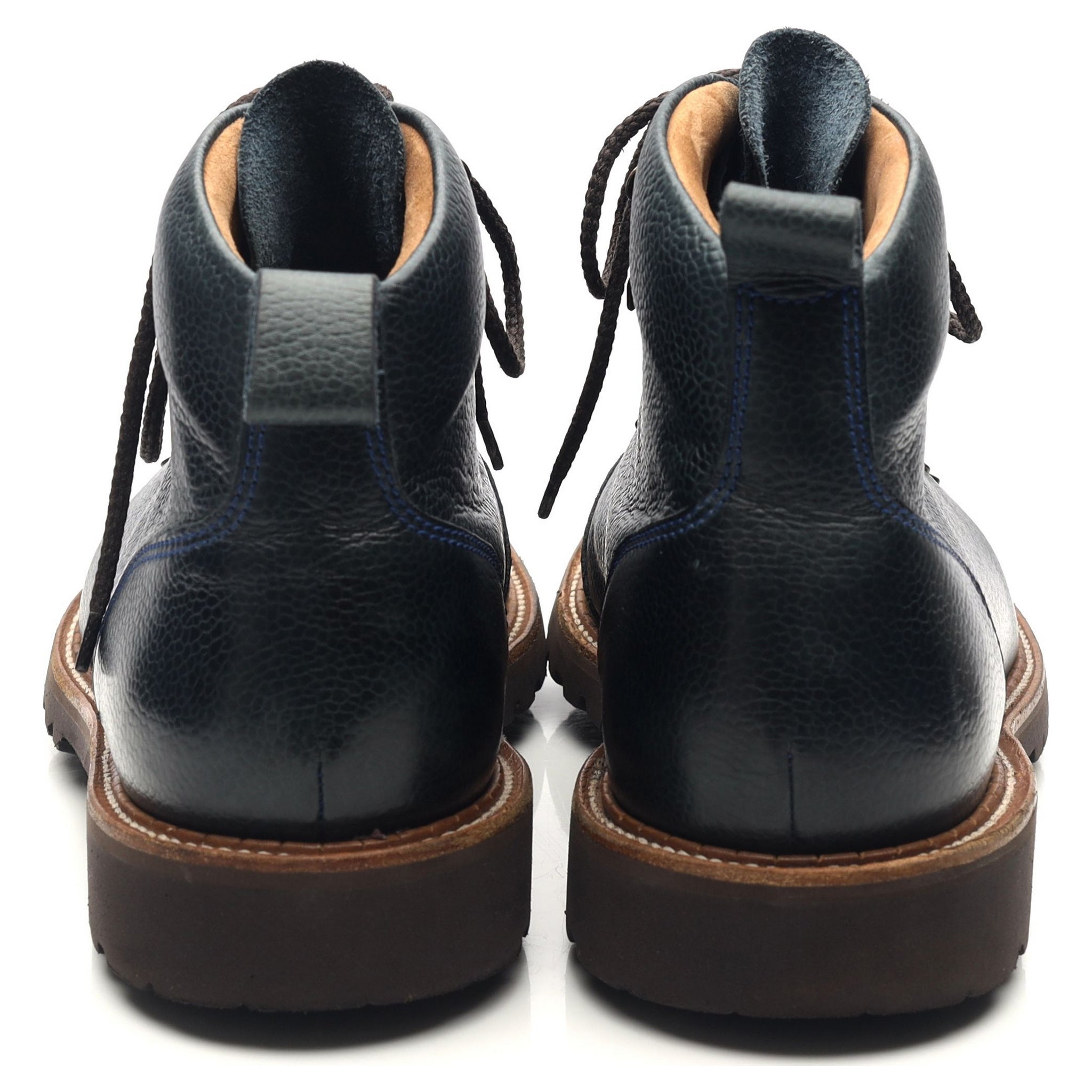 Barker Glencoe boots cuir bleu marine pointure UK 9,5