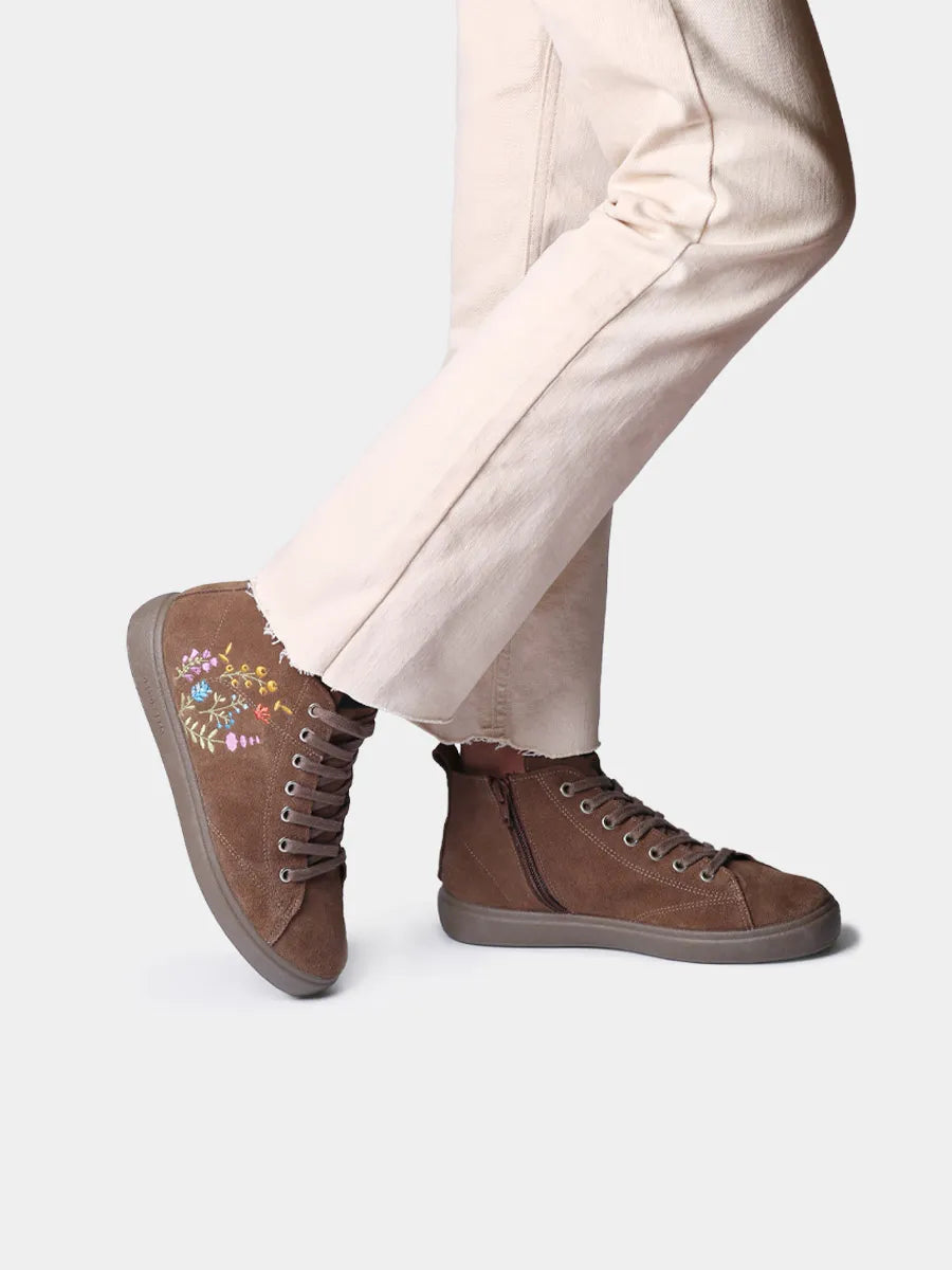 Toni Pons Ordis bottine femme daim fleurs 2 cm