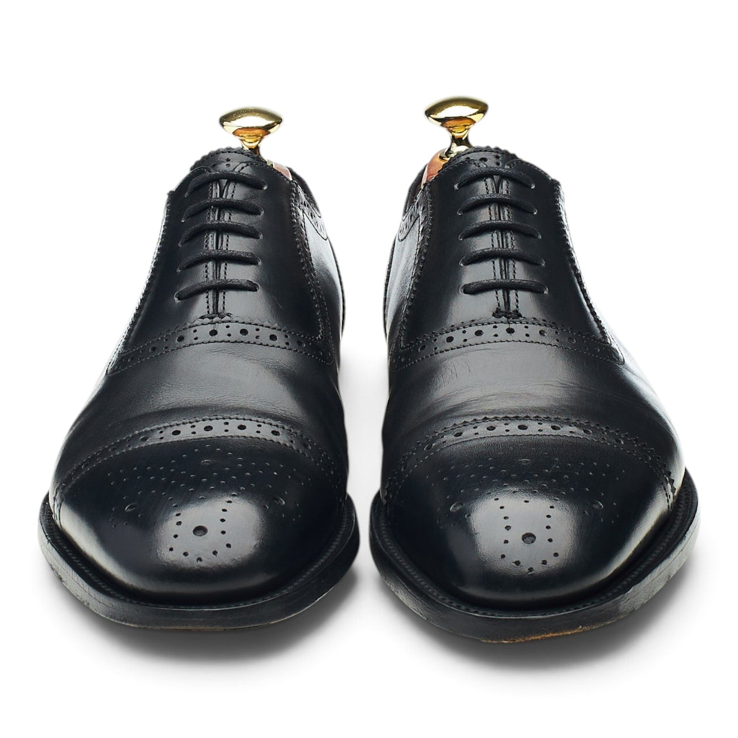 Tricker's richelieu cuir noir UK 7 cousu Goodyear