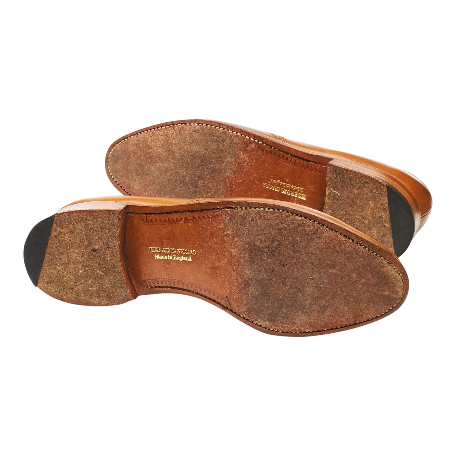 Herring Merton mocassin cuir marron clair UK 8.5 semelle cuir