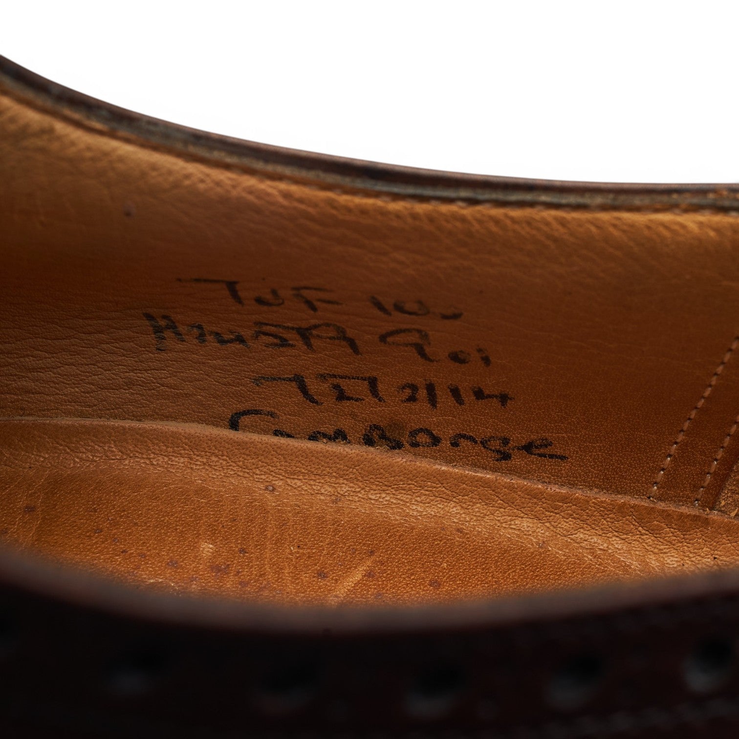 Church's Cambridge derby brogues marron foncé UK 7 cuir
