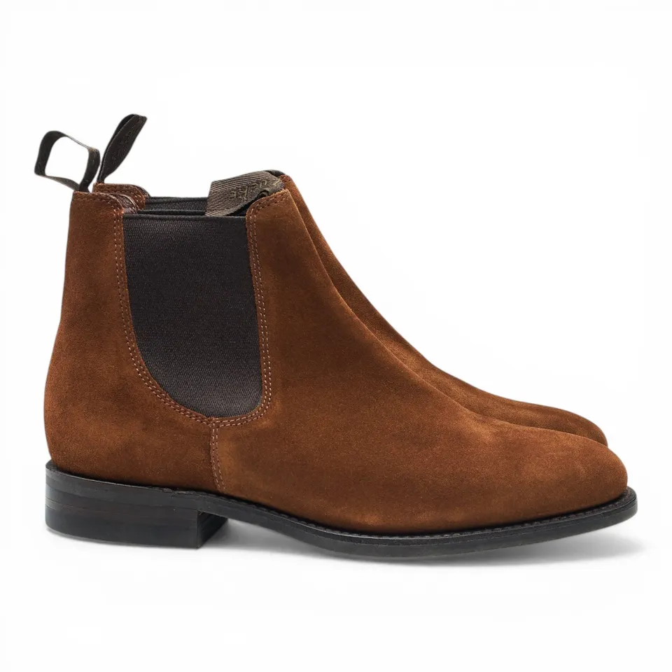 Loake Chatterley boots chelsea suède marron femme UK 4.5