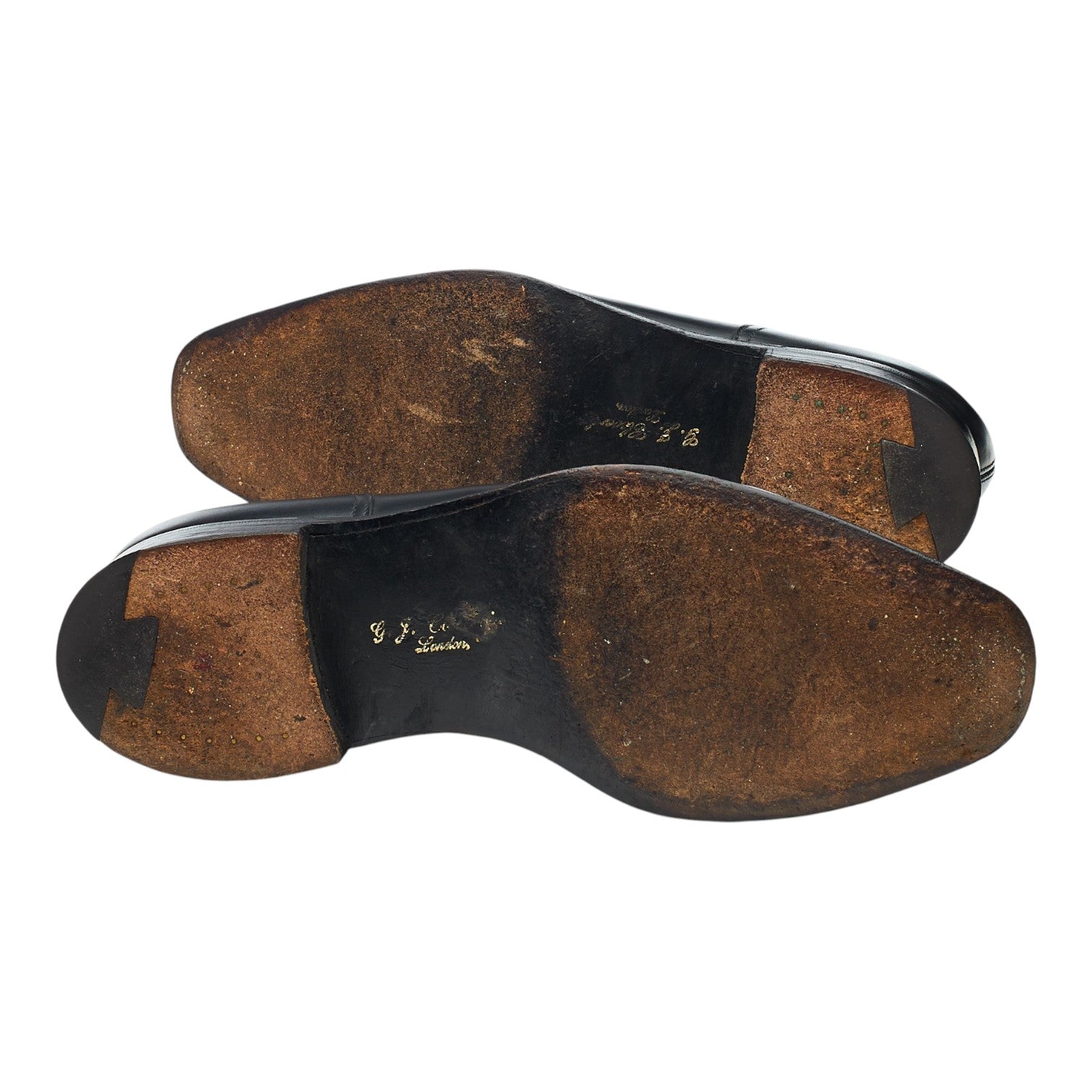 George Cleverley derby cuir noir bout divisé UK 7
