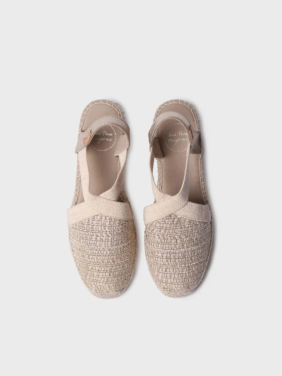 Toni Pons Vera-RL espadrilles plates coton métallisé
