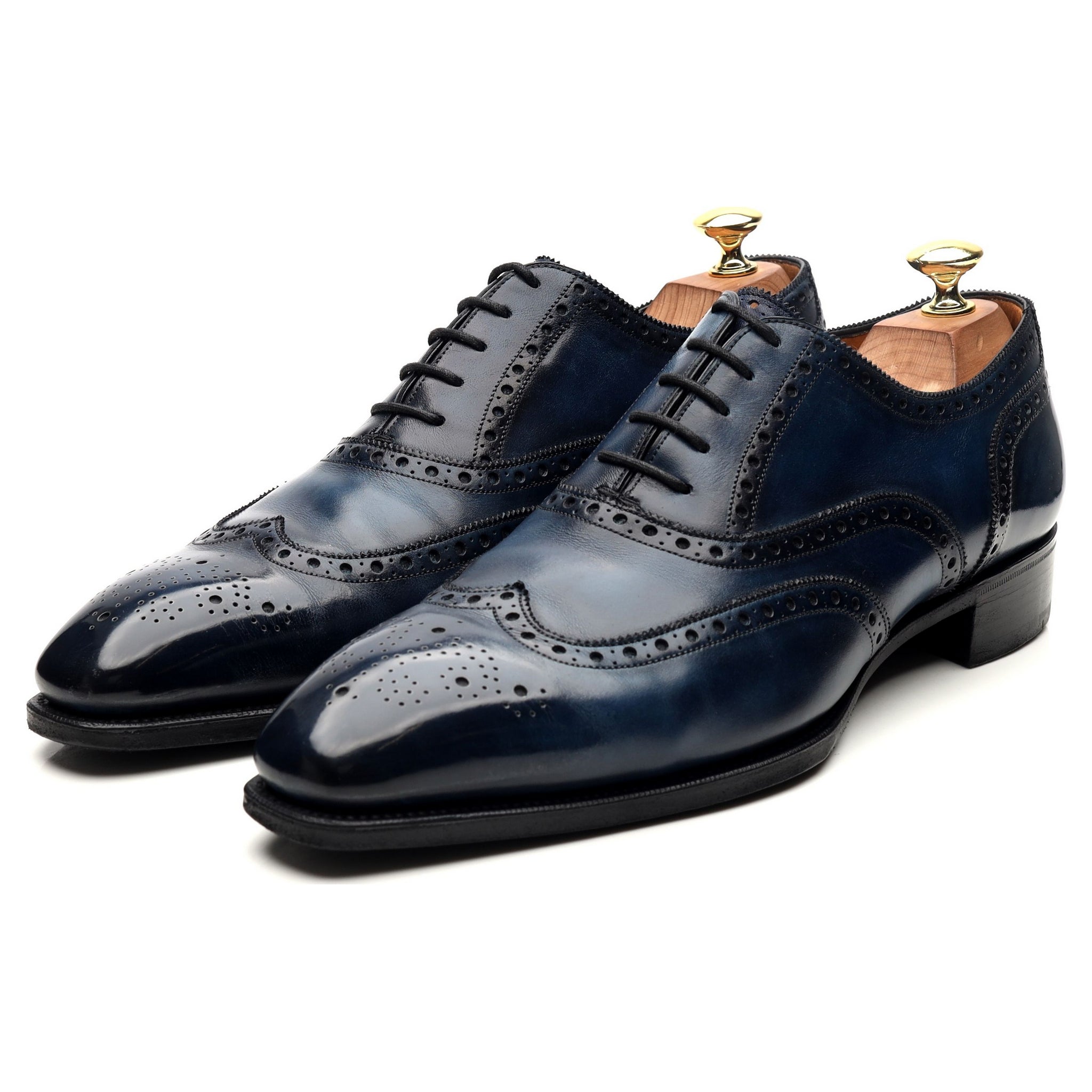 Gaziano & Girling Rothschild richelieu cuir bleu UK 8,5