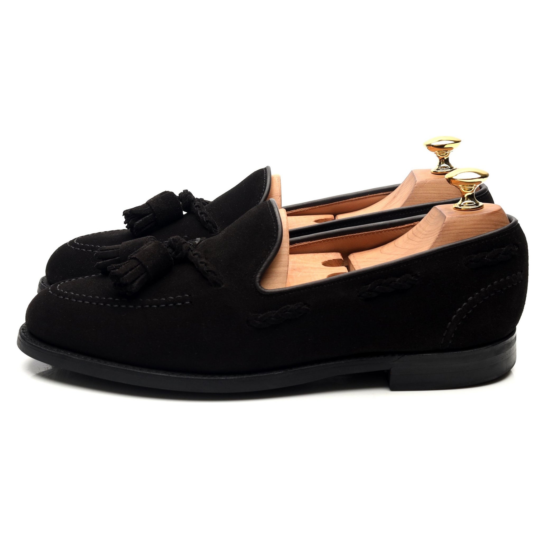 Anglo Italian Studridge mocassin suède noir 6 UK