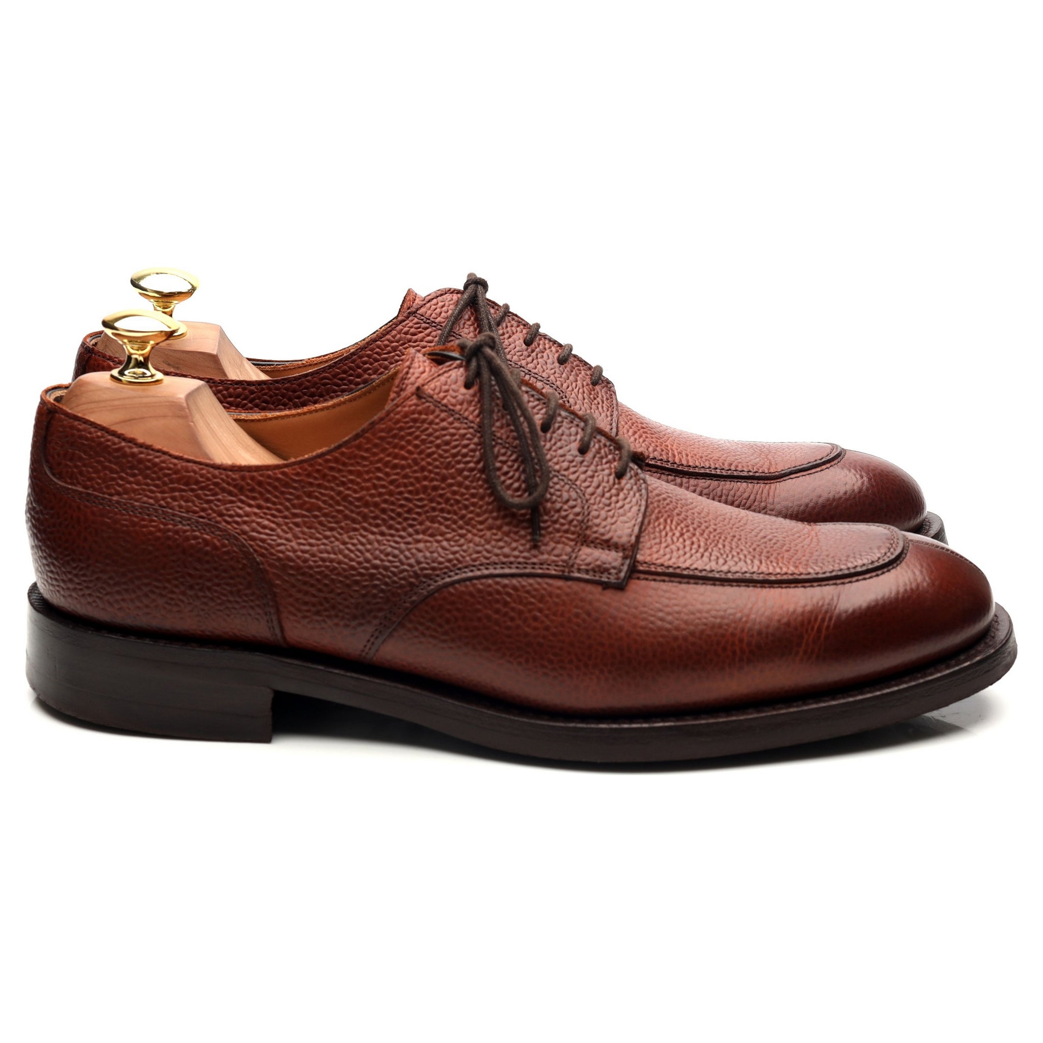 Cheaney Chiswick derby cuir marron UK 8.5 semelle gomme