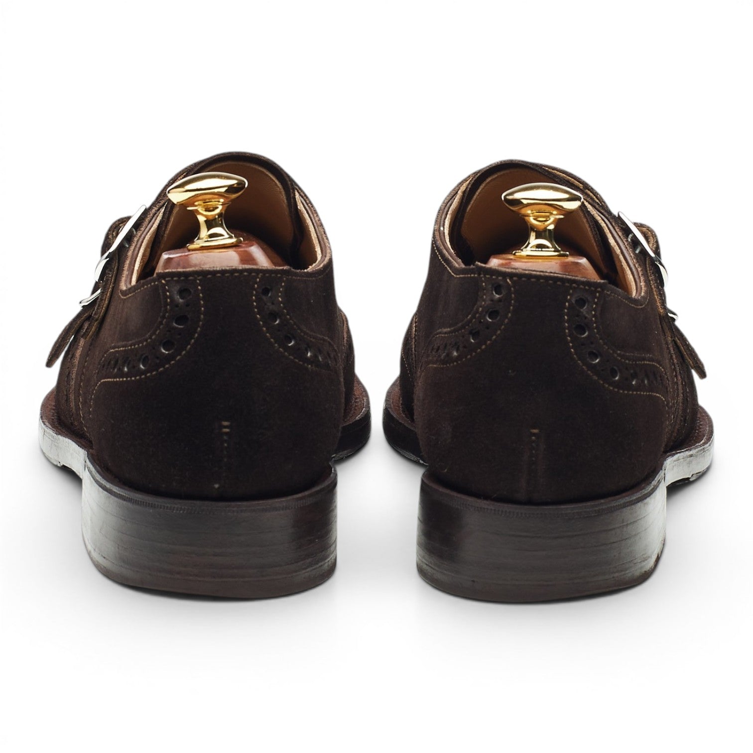 Valentin Frunza chaussures monk sur-mesure daim marron 8,5