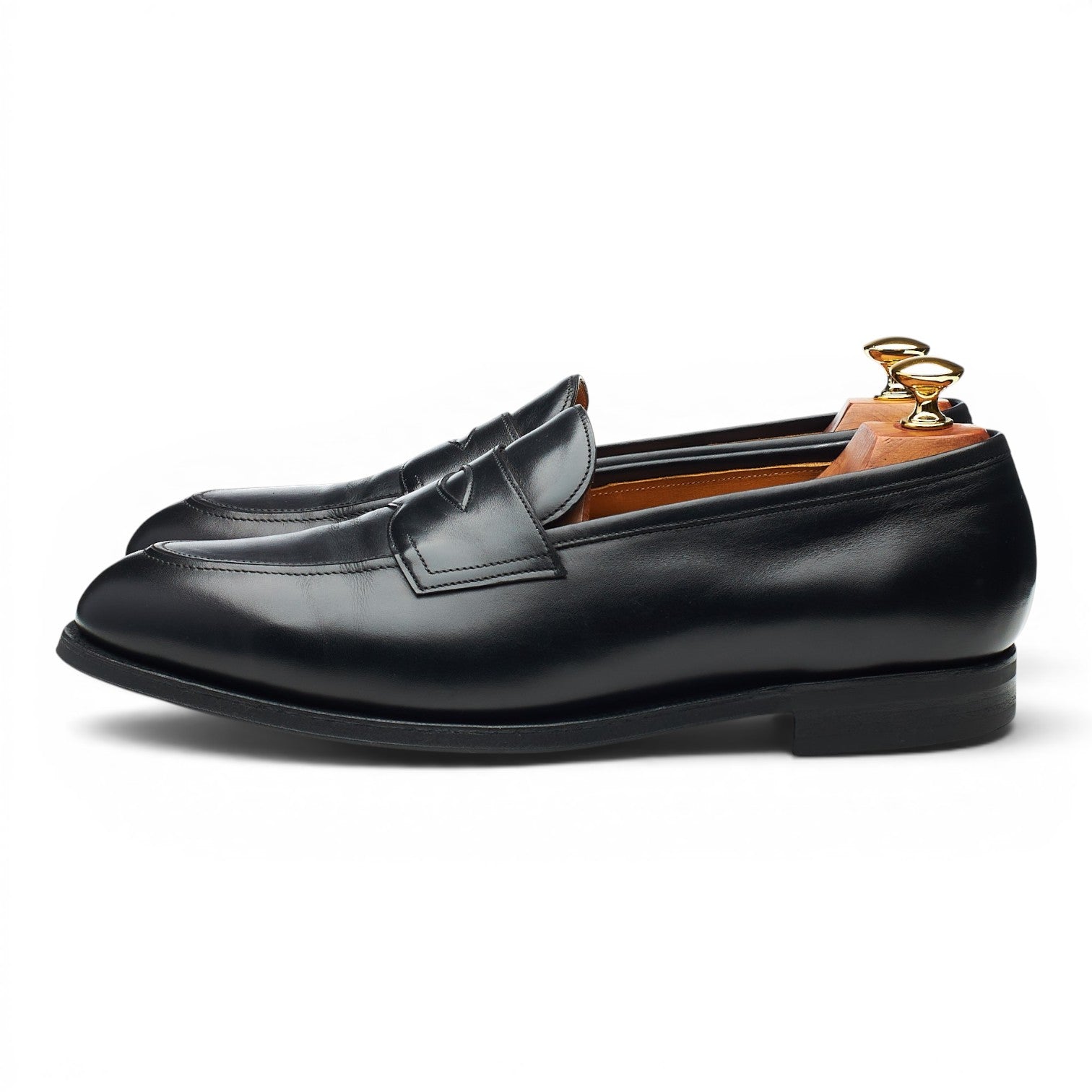 Edward Green Piccadilly mocassin cuir noir UK 9,5