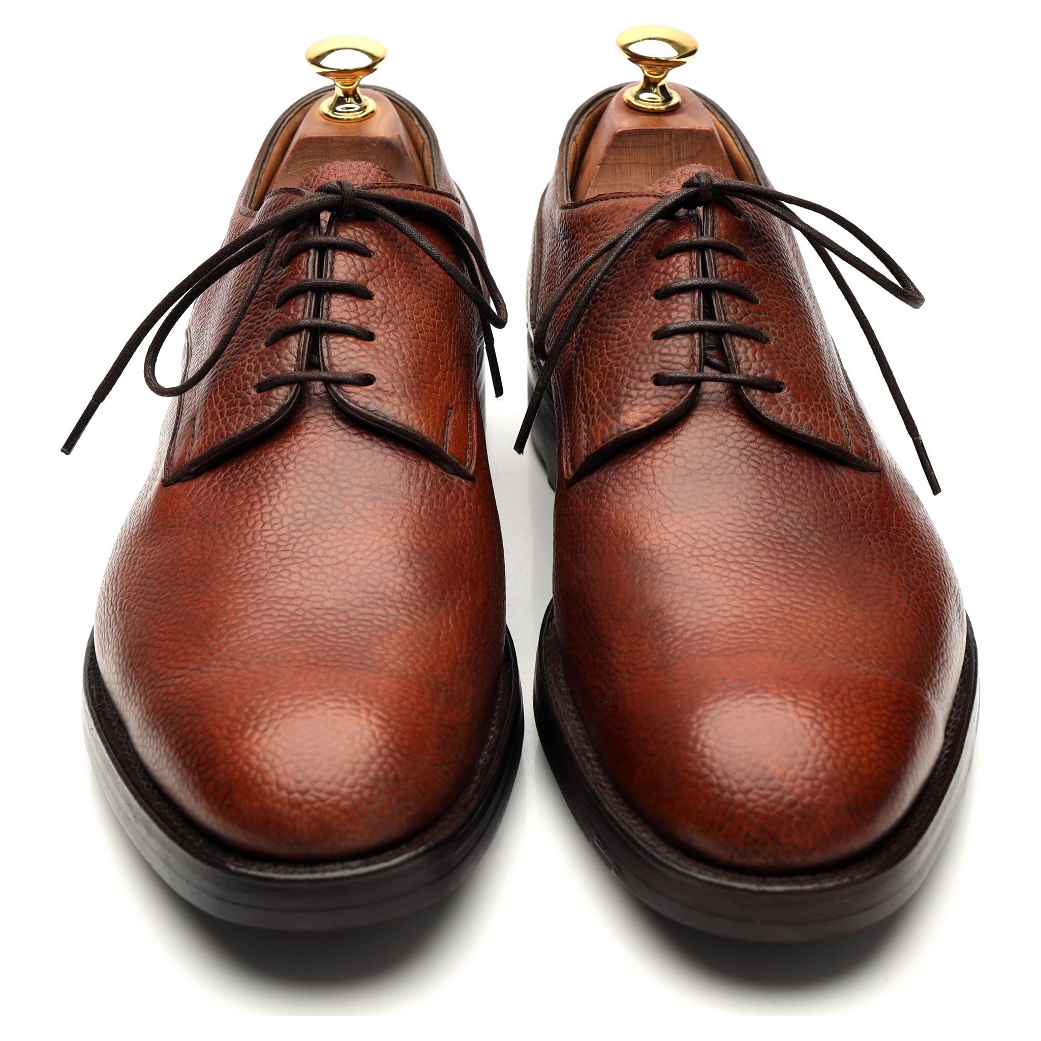 Edward Green Cortina derbies cuir grainé marron clair 9 UK
