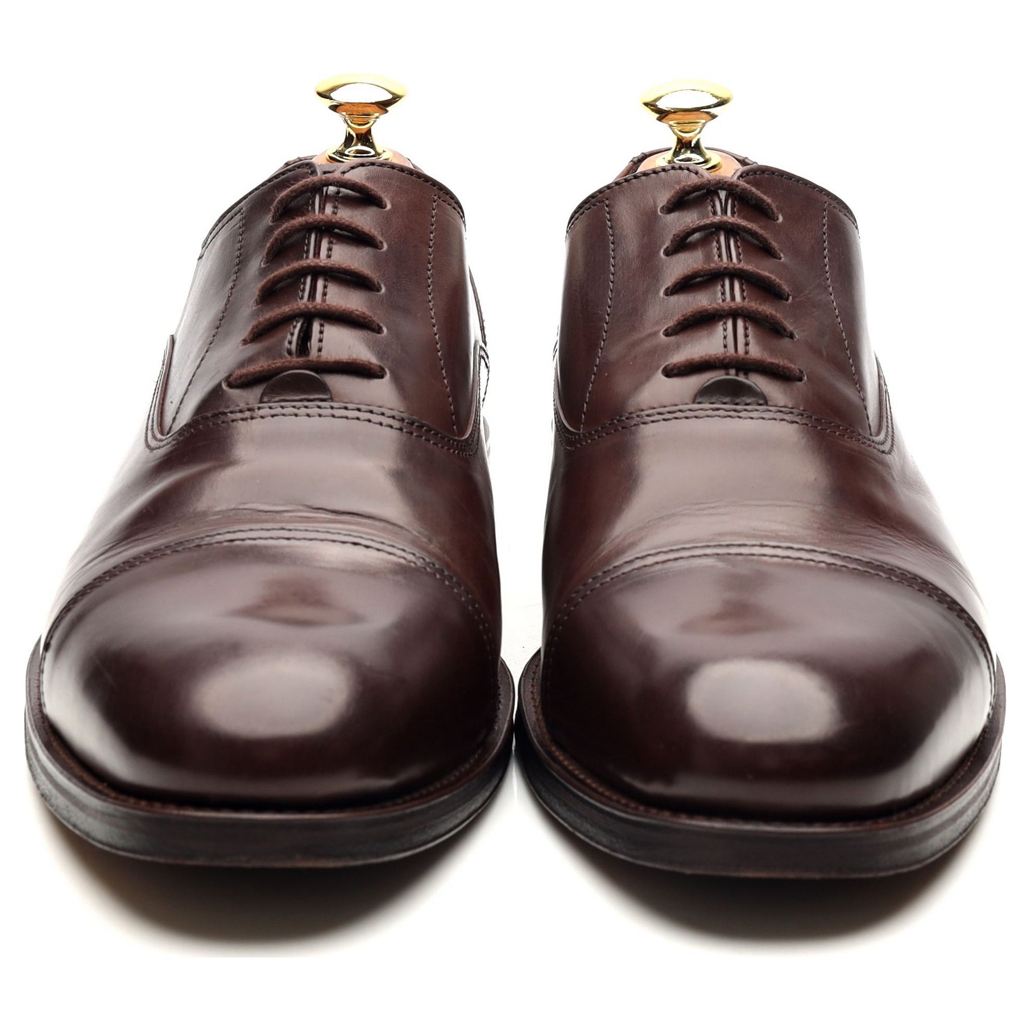 John White Kingsway oxford cuir marron foncé UK 9