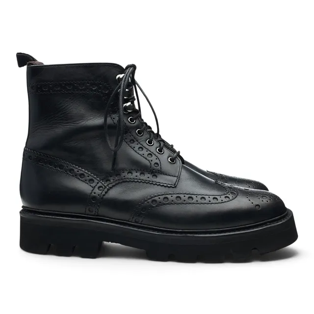 Grenson Fred boots cuir noir pointure UK 9