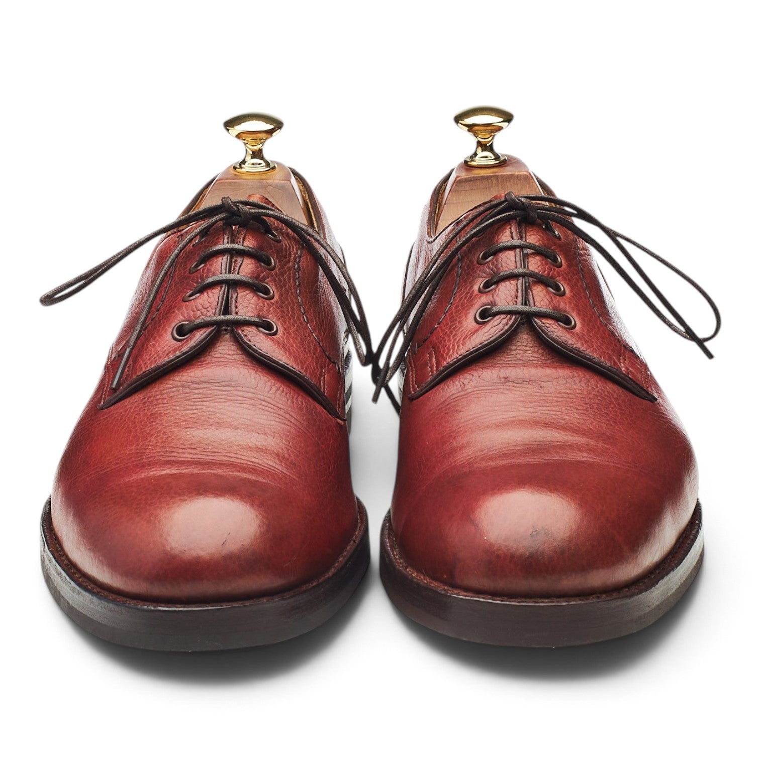 Holland & Holland Derby cuir grainé marron UK 9,5 E