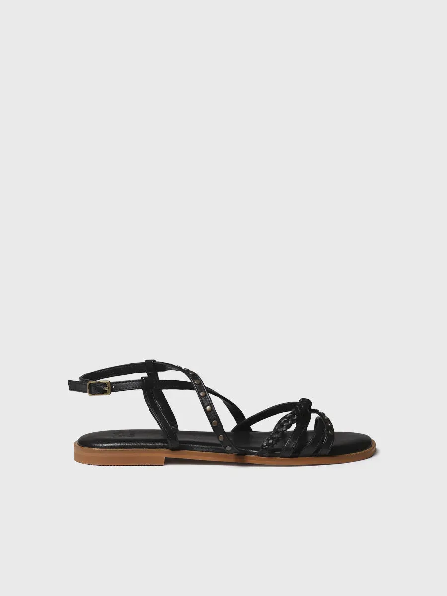 Toni Pons Bergen sandales cuir femme plates cloutées