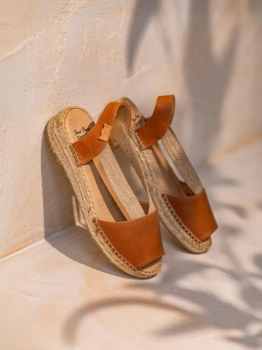 Toni Pons TALA espadrilles cuir compensées pied large