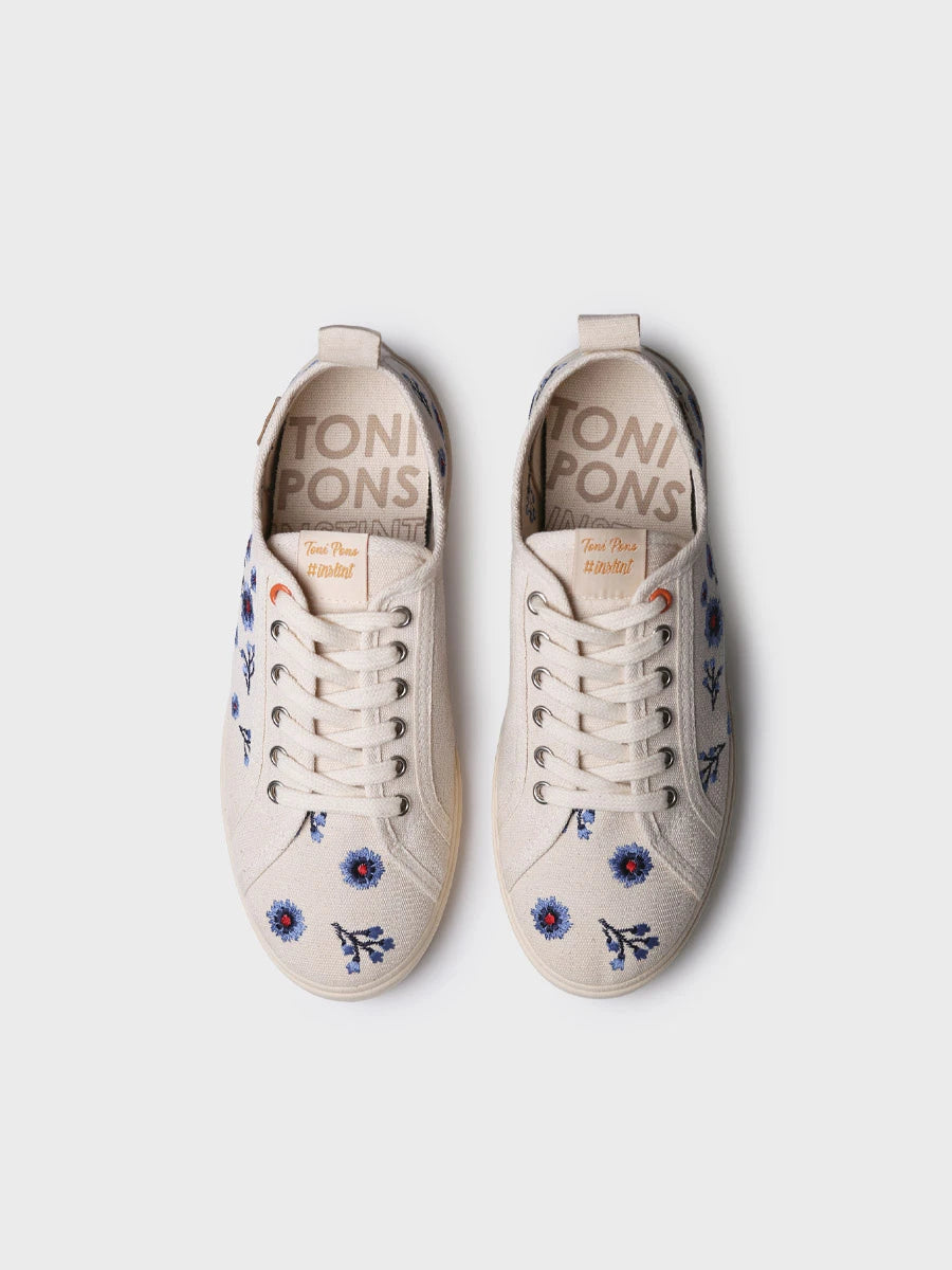 Toni Pons Indira-BF baskets toile broderie florale