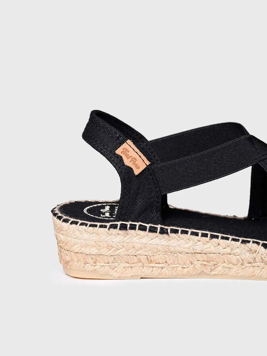 Toni Pons Verona espadrilles coton vegan noir