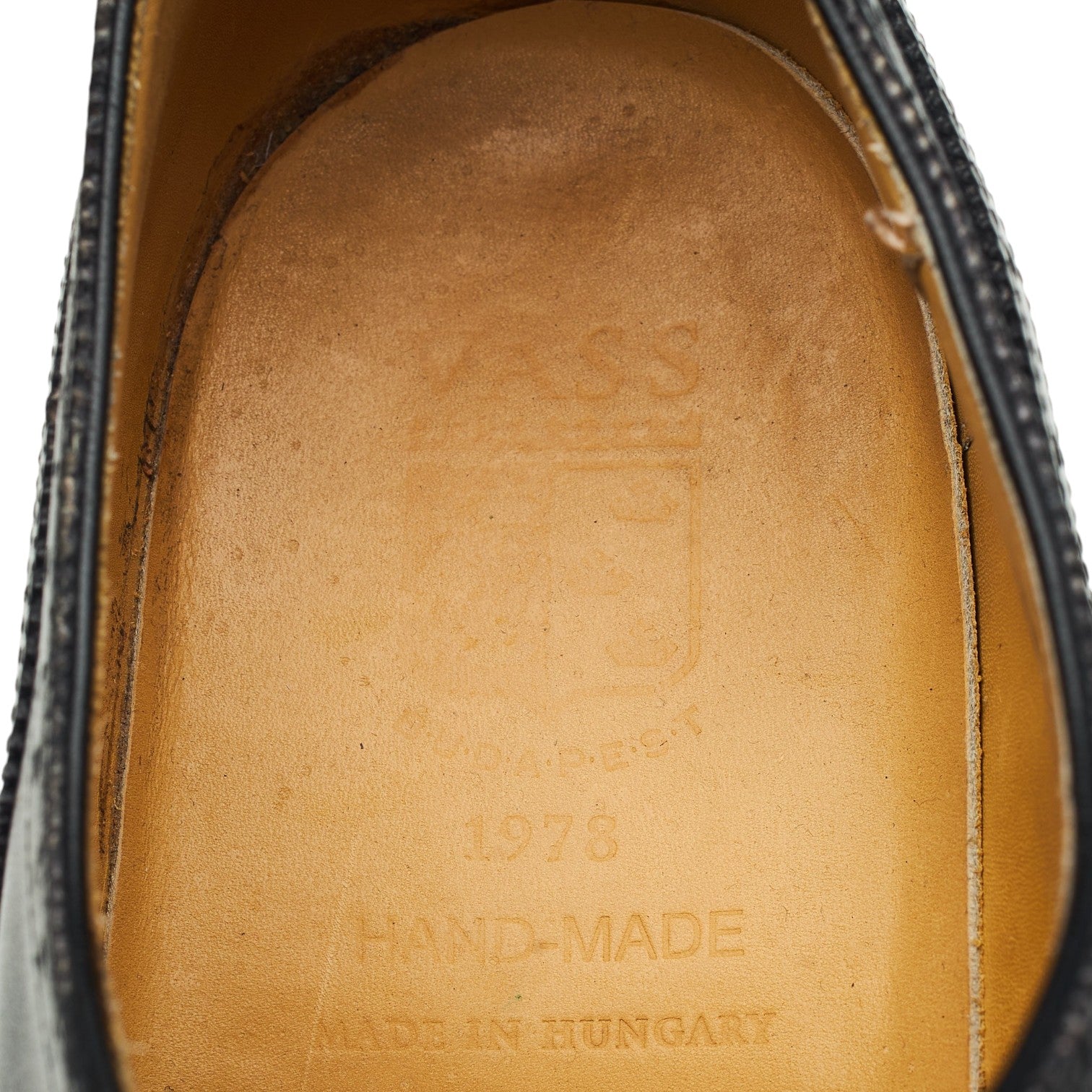Vass Budapest derby cuir noir pointure UK 11