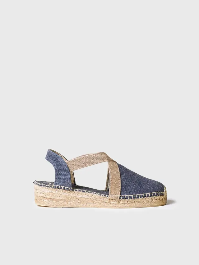 Toni Pons Verdi-V espadrille plate bleu marine vegan