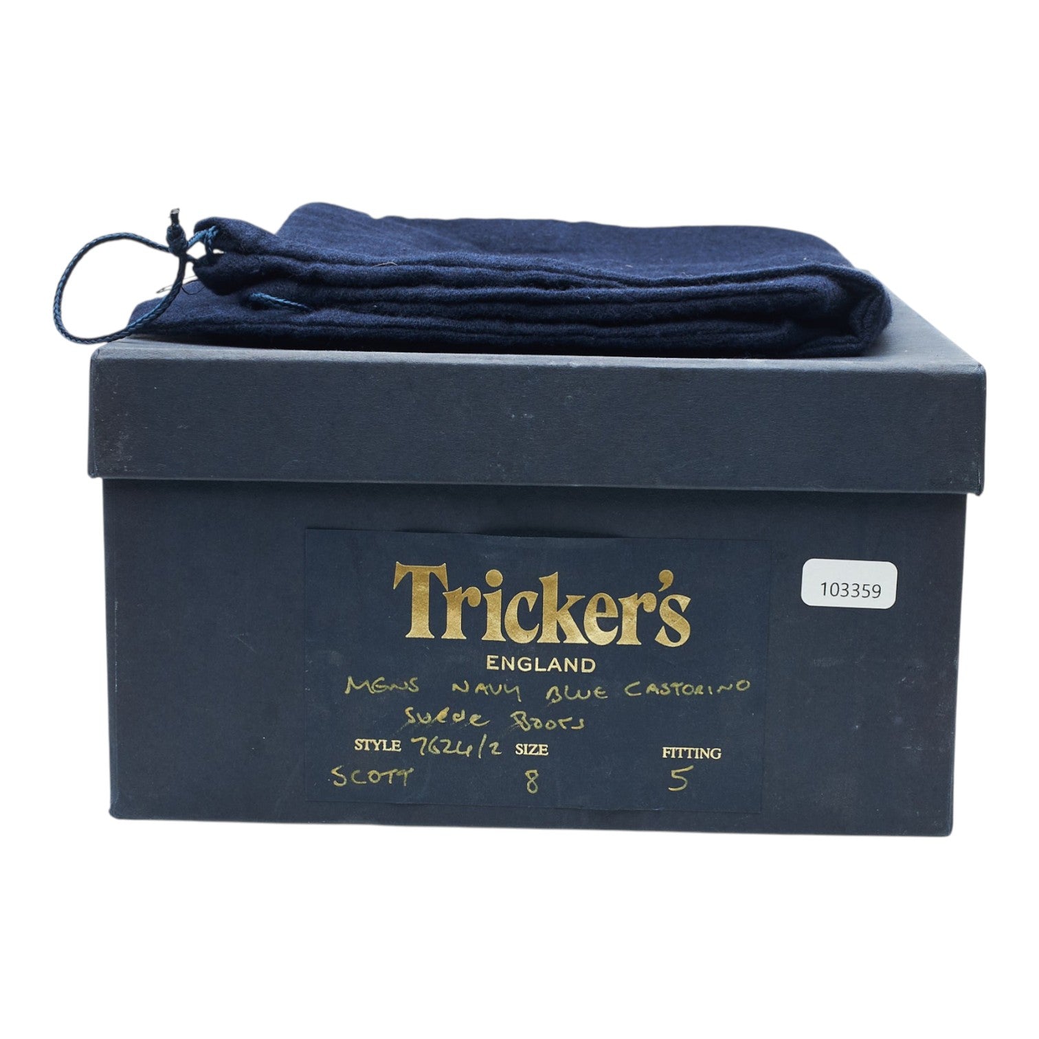 Tricker's Scott boots suède bleu marine UK 8