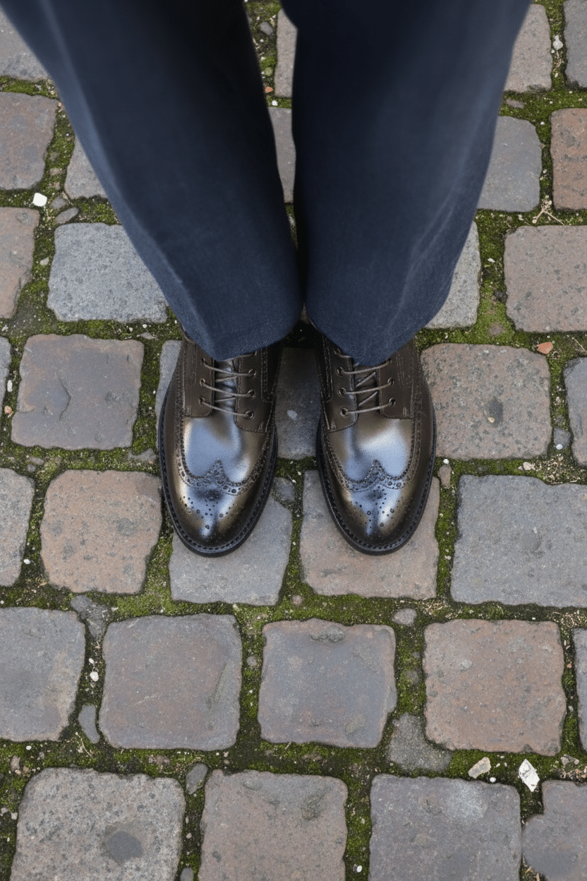 Malfroid Brogue-Master boots cuir semelle Dainite