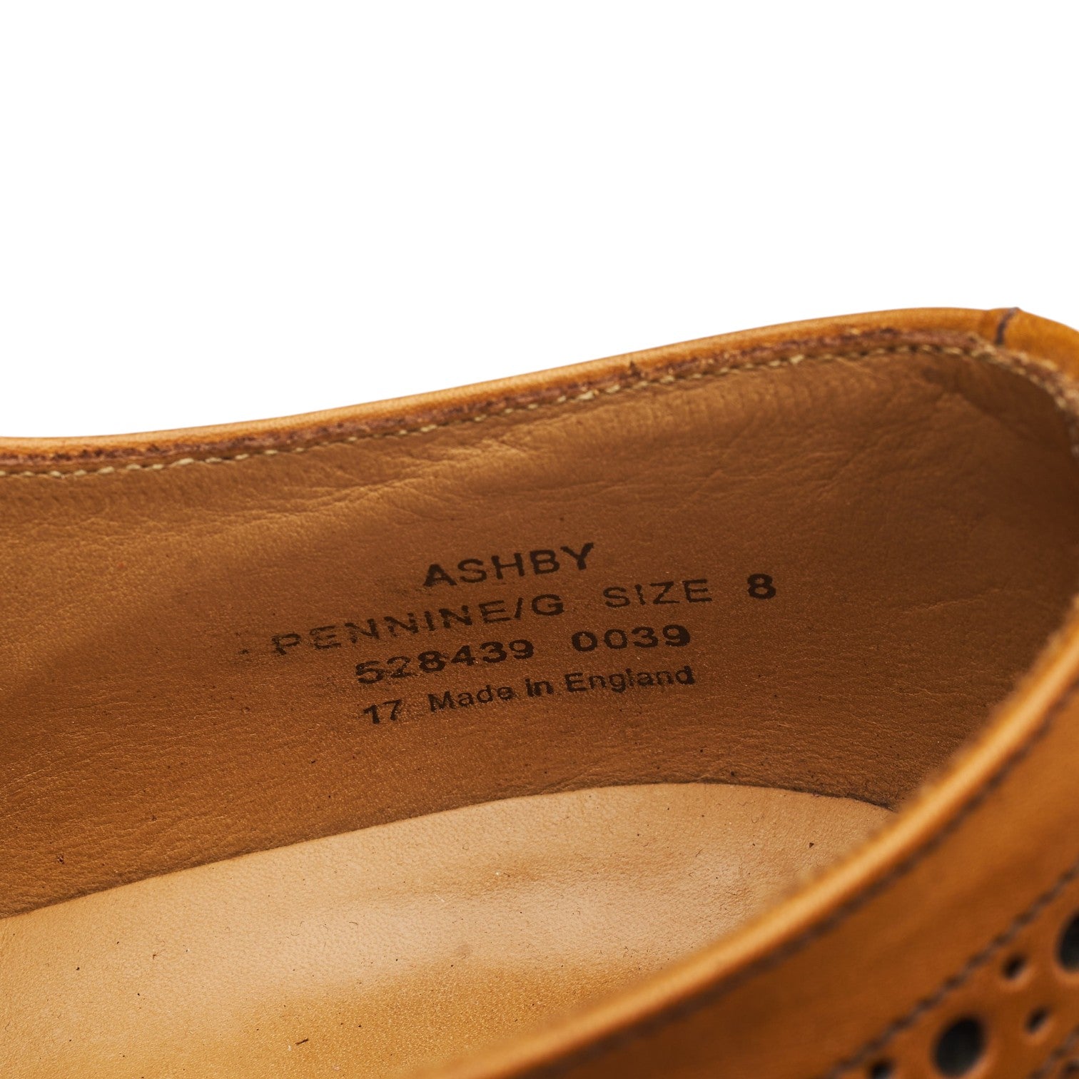 Loake 1880 Ashby derbies cuir marron pointure UK 8