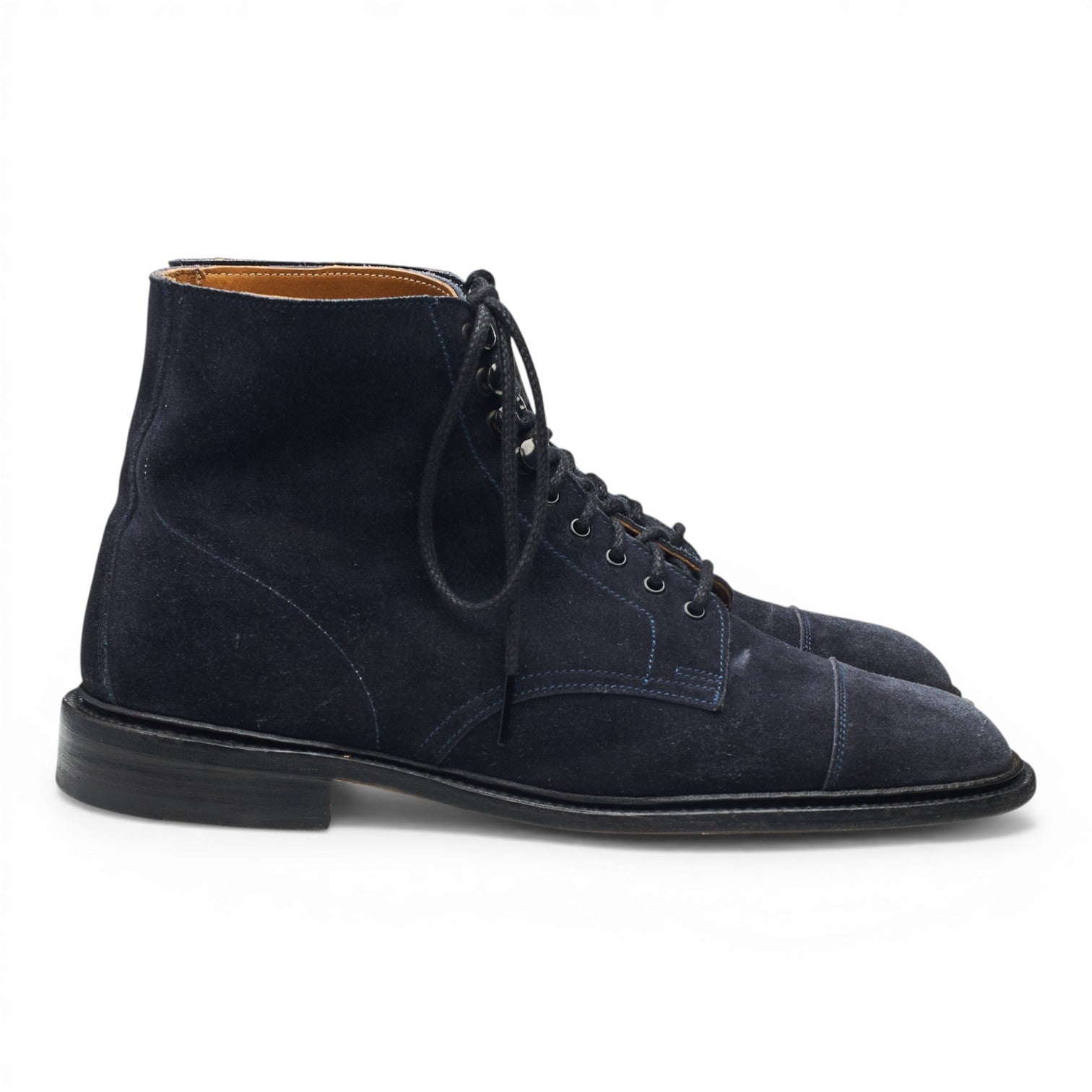 Tricker's Scott boots suède bleu marine UK 8