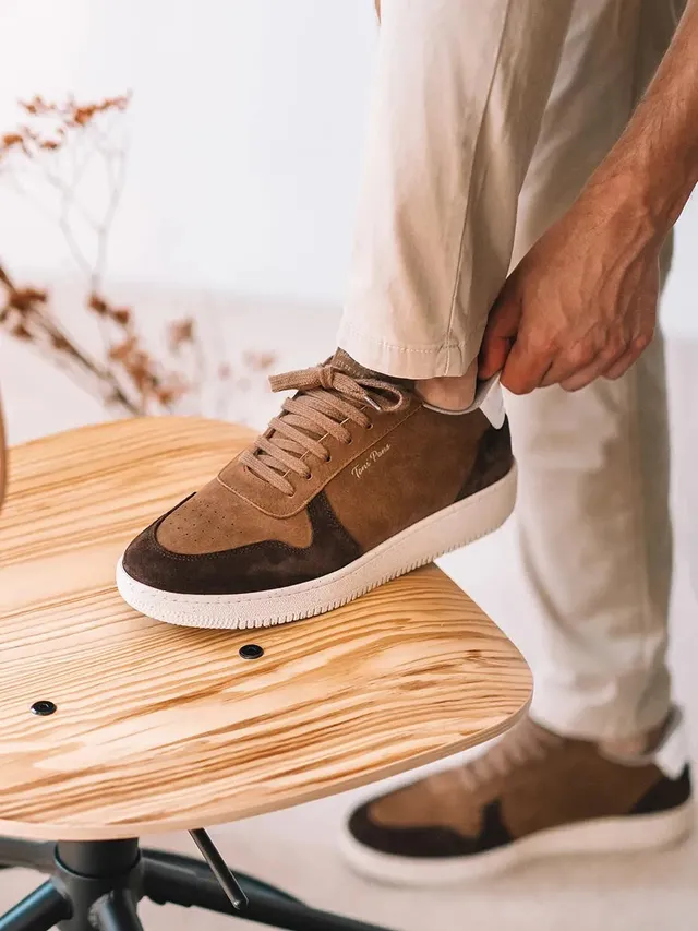 Toni Pons Dublin baskets homme daim camel