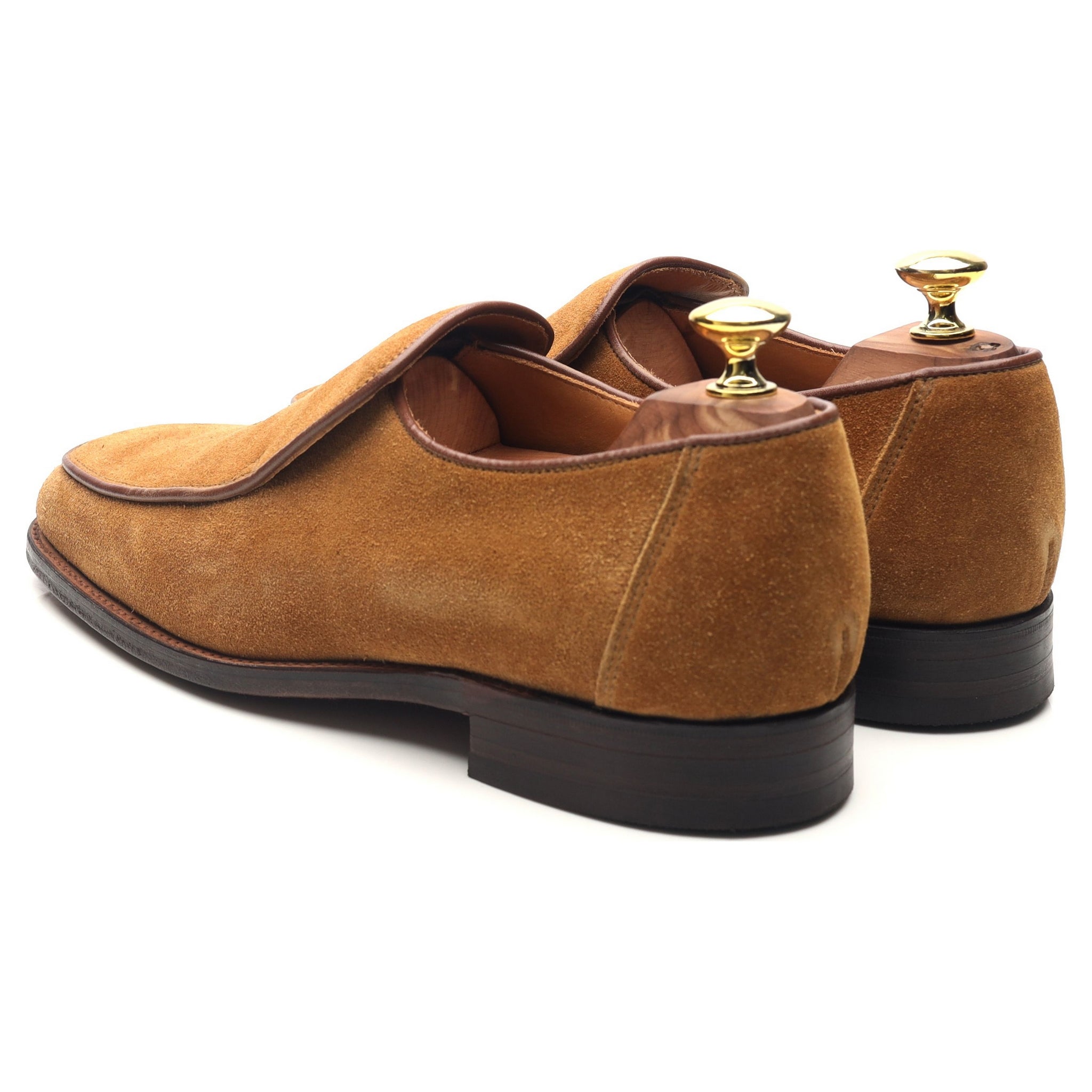 Alfred Sargent Cuba mocassins daim marron clair UK 7.5 cousu Goodyear