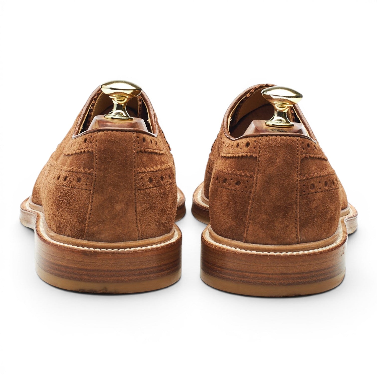 Brunello Cucinelli Derby Brogues Daim Marron UK 7