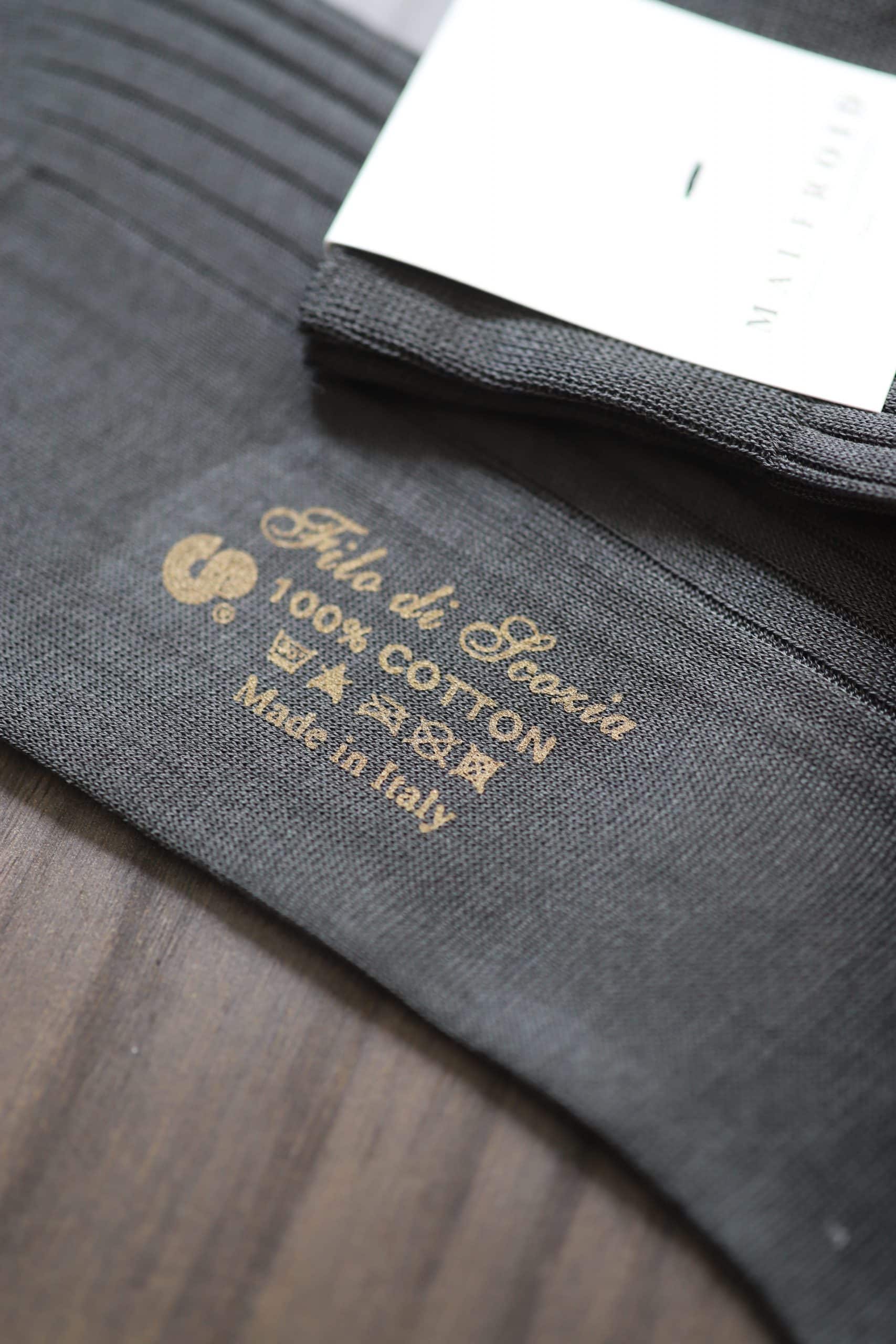 Malfroid chaussettes coton mercerisé gris