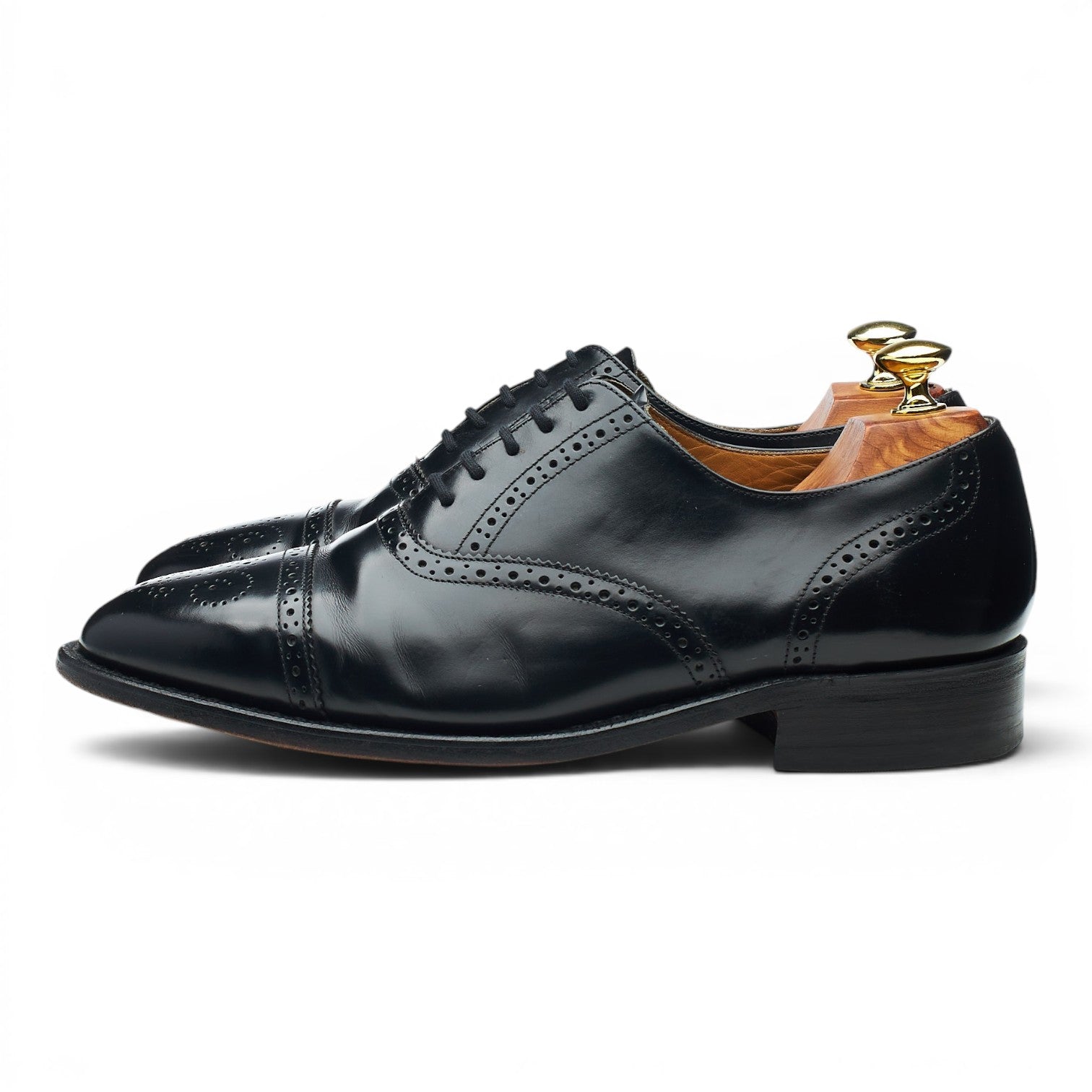 Barker Alfred richelieu brogue cuir noir 7.5 G