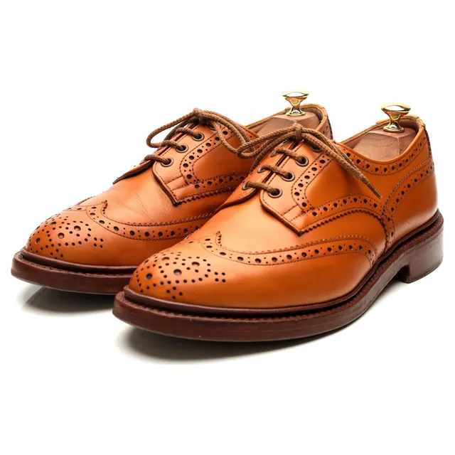 Tricker's Bourton derby brogue cuir camel UK 9.5