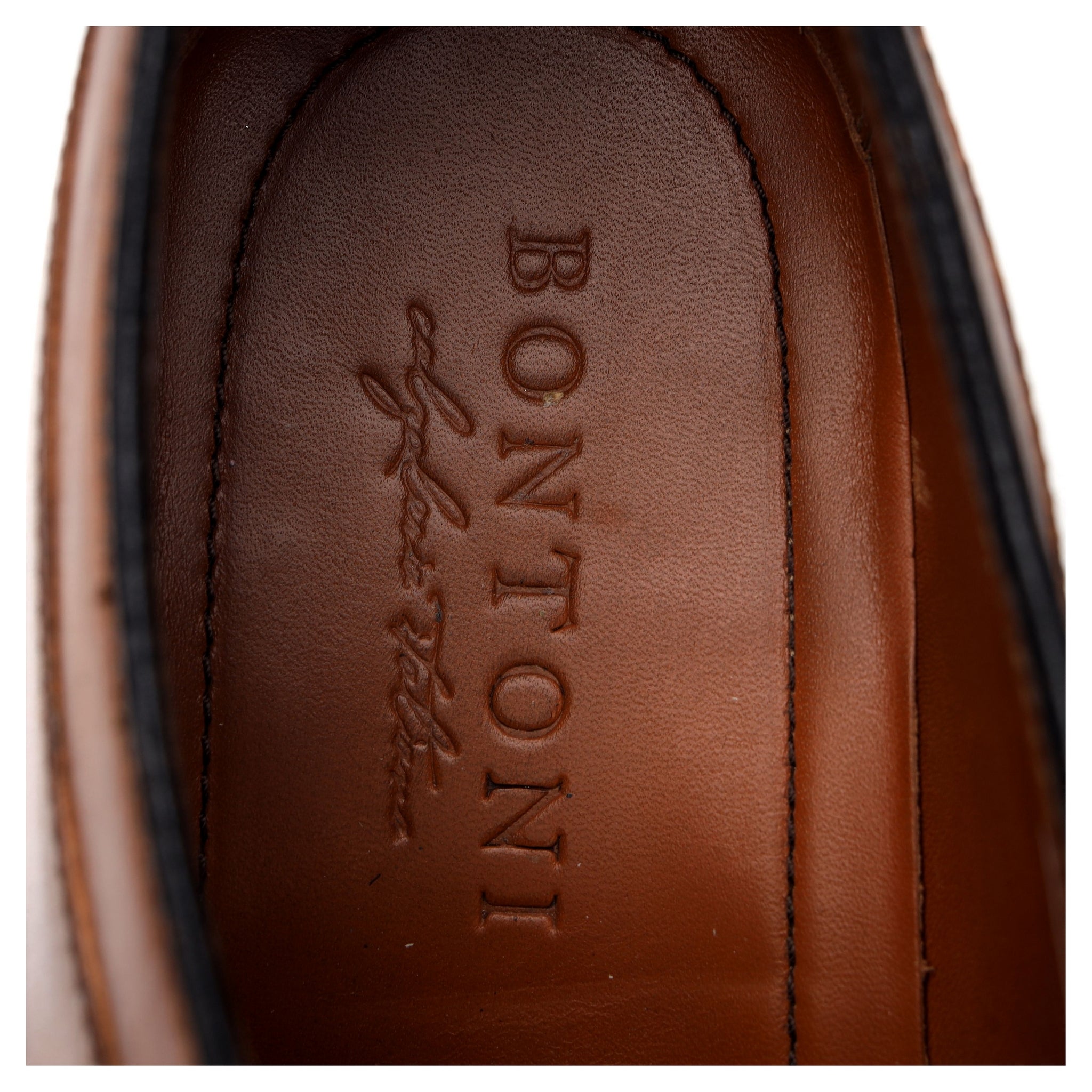 Bontoni Magnifico derby cuir patiné marron UK 8.5