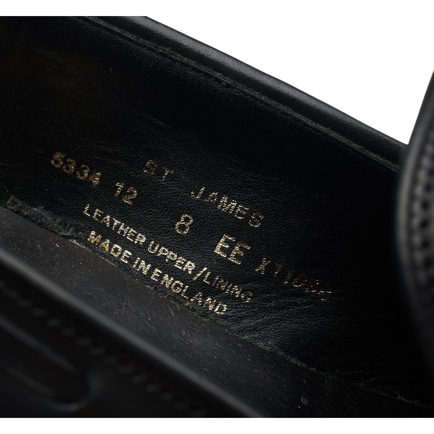 Foster & Son St. James mocassins cuir noir UK 8 EE