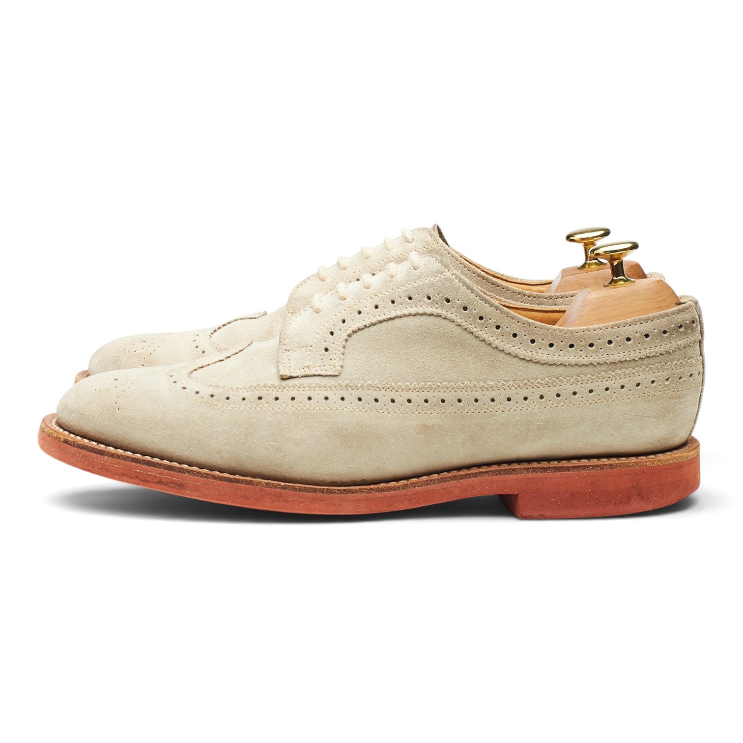 Mark McNairy derby brogue suède beige UK 8.5