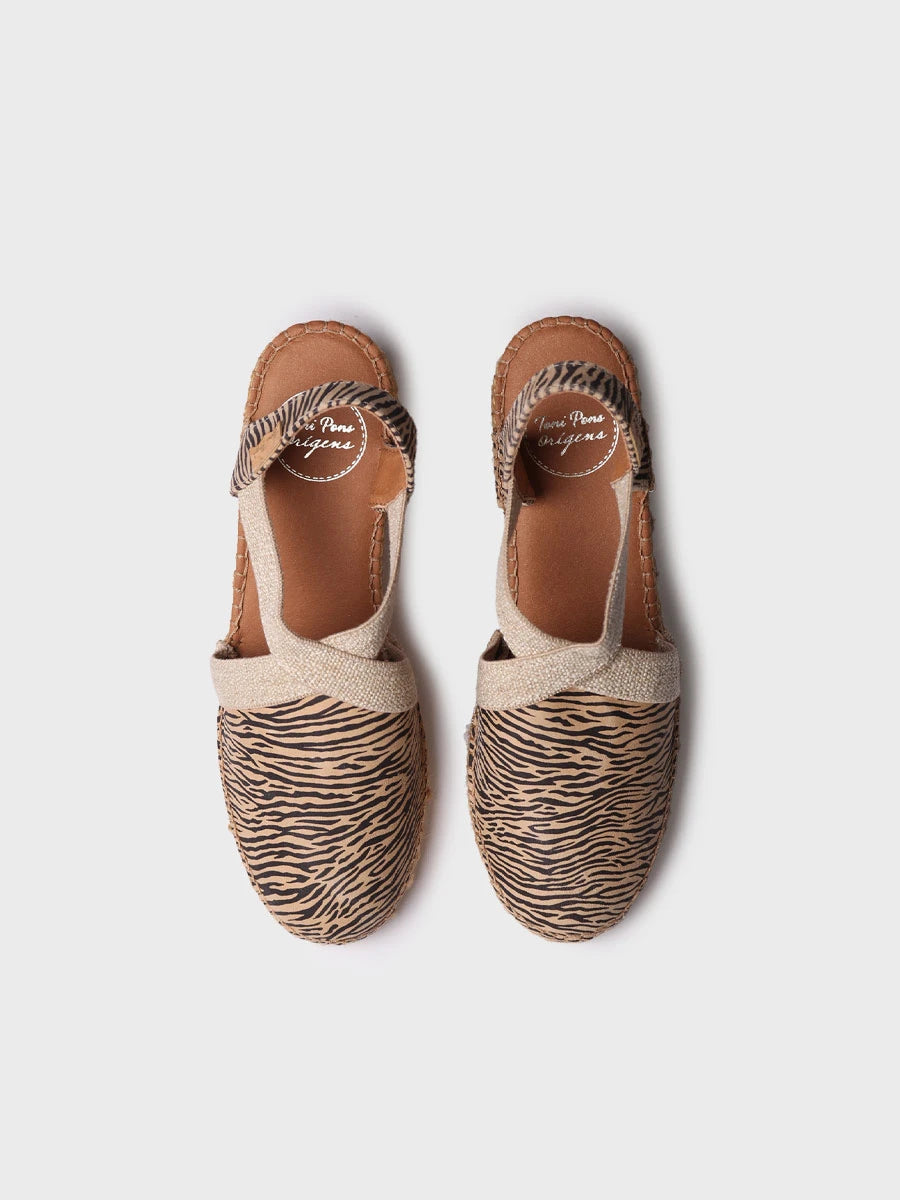 Toni Pons Terra-ZB espadrilles compensées zèbre