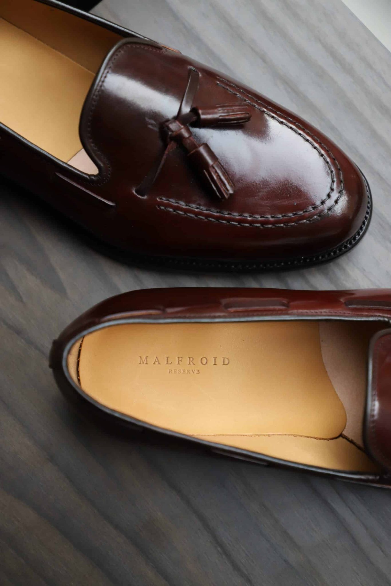 Malfroid Reserve Goodwood mocassin cordovan