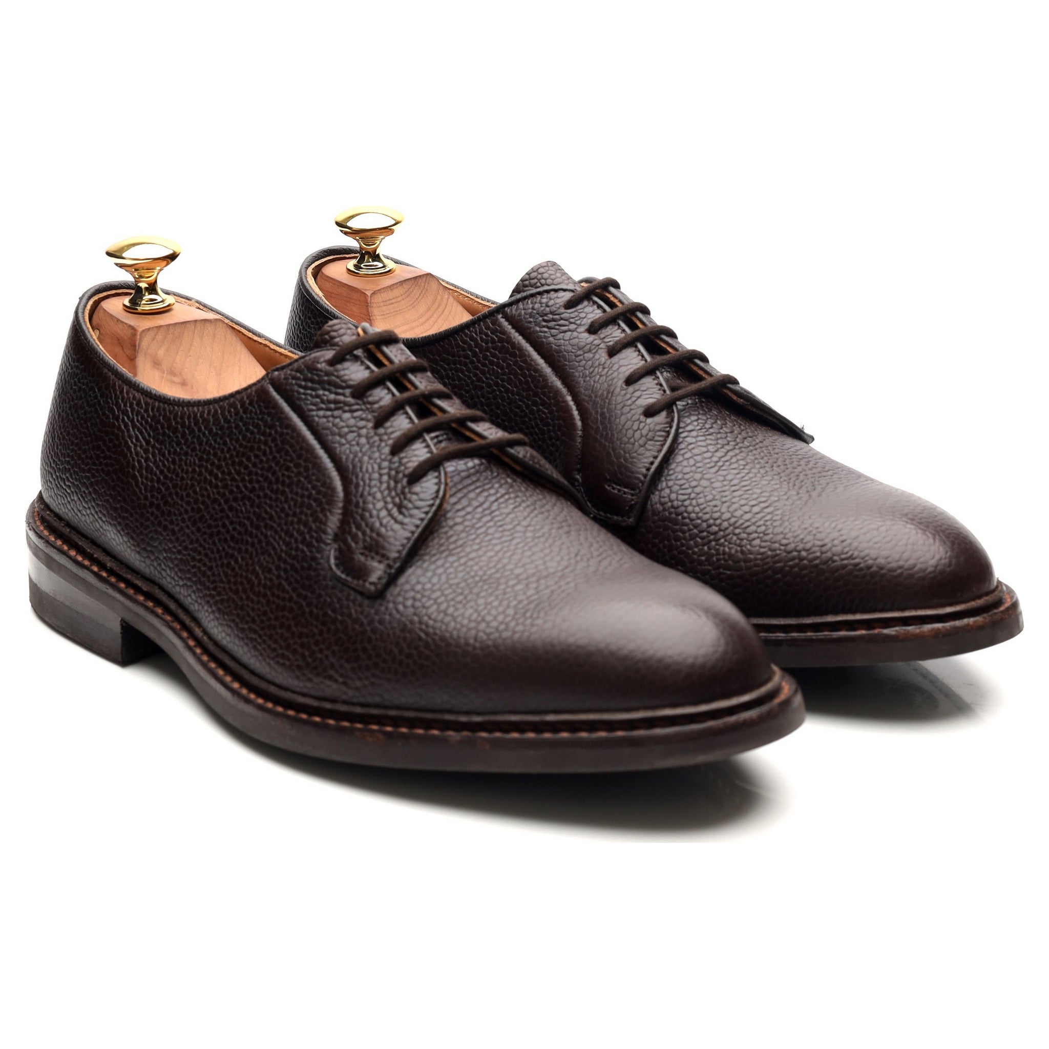 Tricker's Fenwick derby cuir grainé marron pointure UK 7