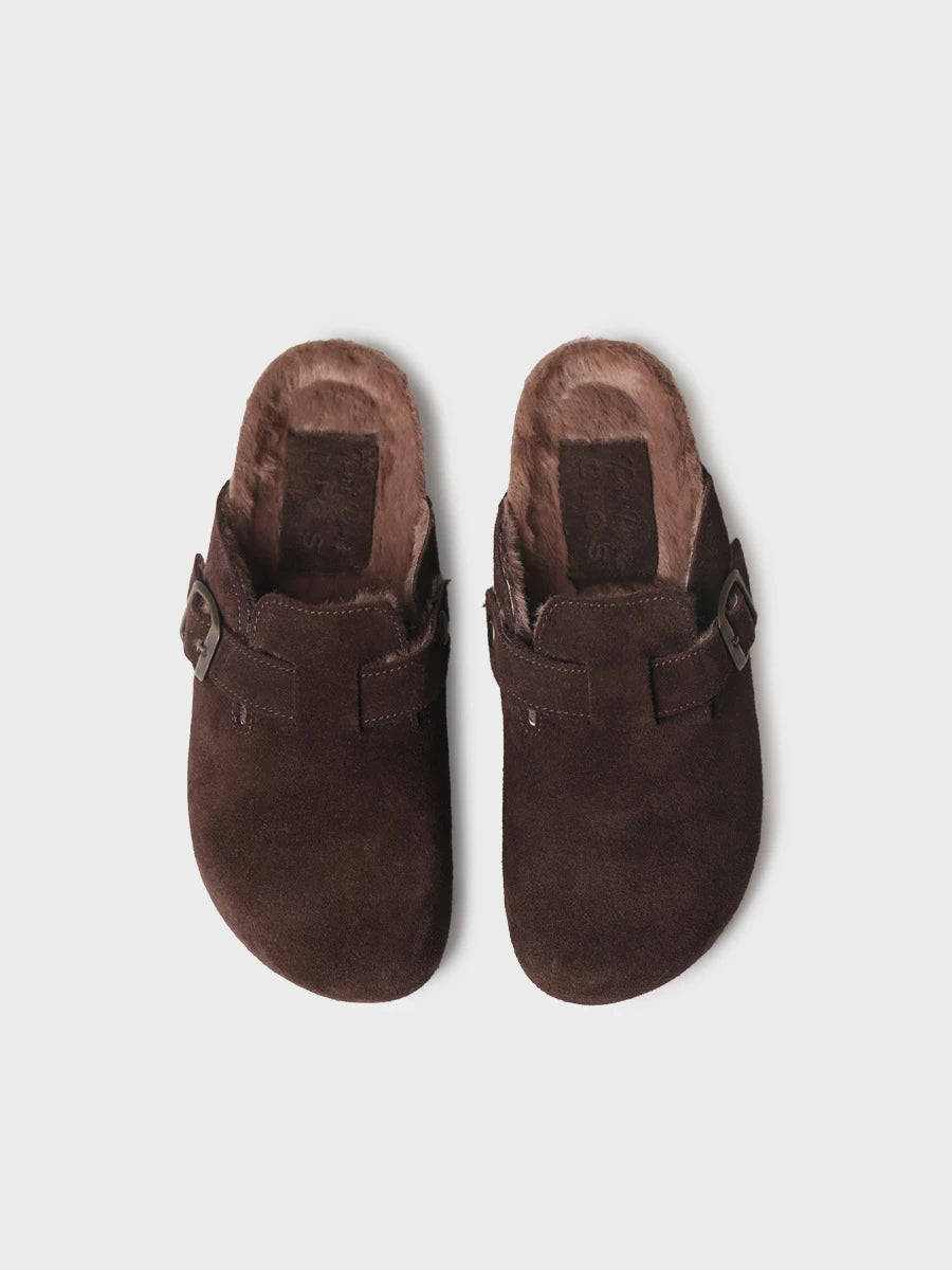 Toni Pons Ginesta sabot femme suede fourrure 2,5 cm