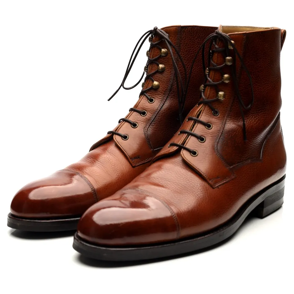 Vass Valway bottes cuir grain marron UK 9