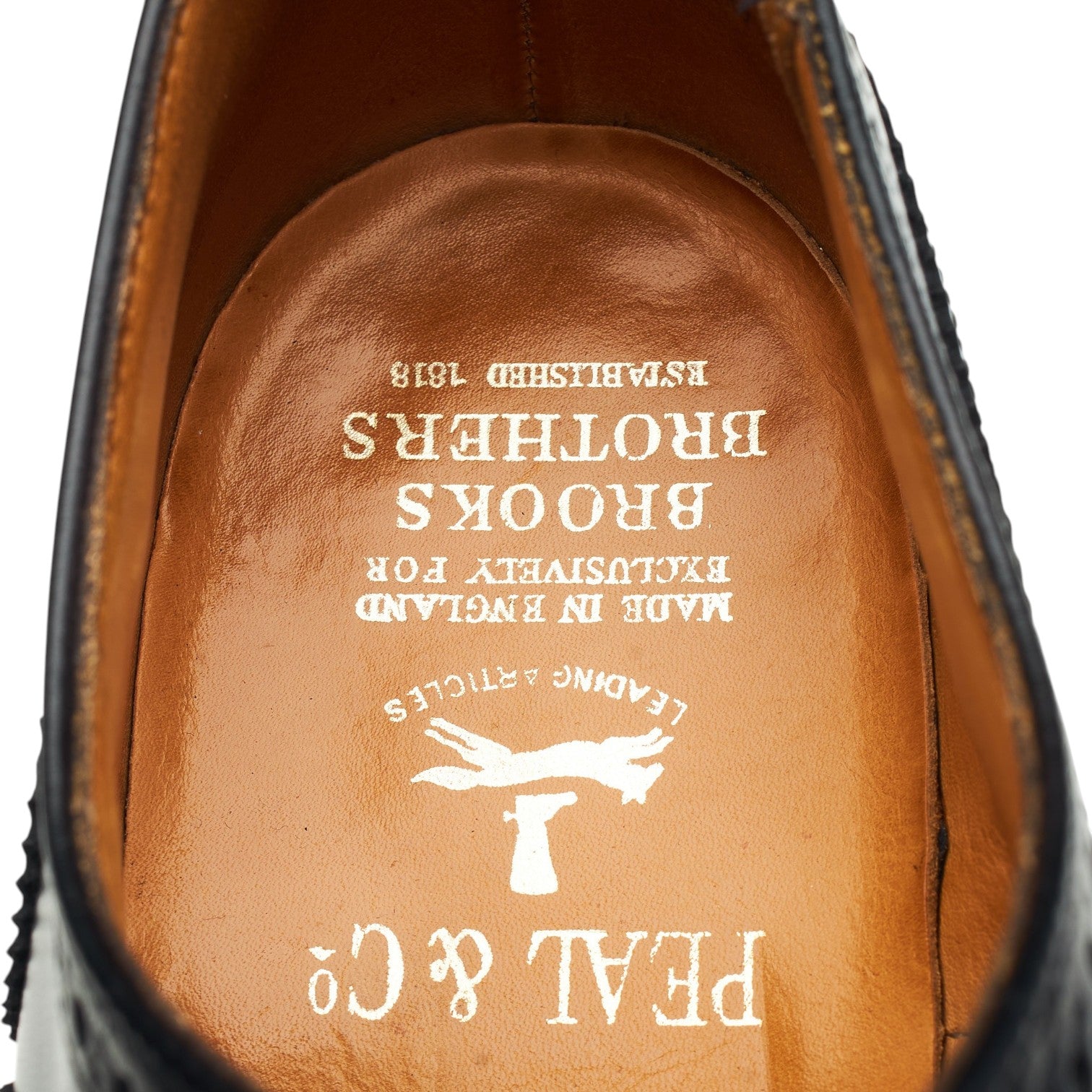 Peal & Co richelieu cuir noir pointure UK 8 bout droit