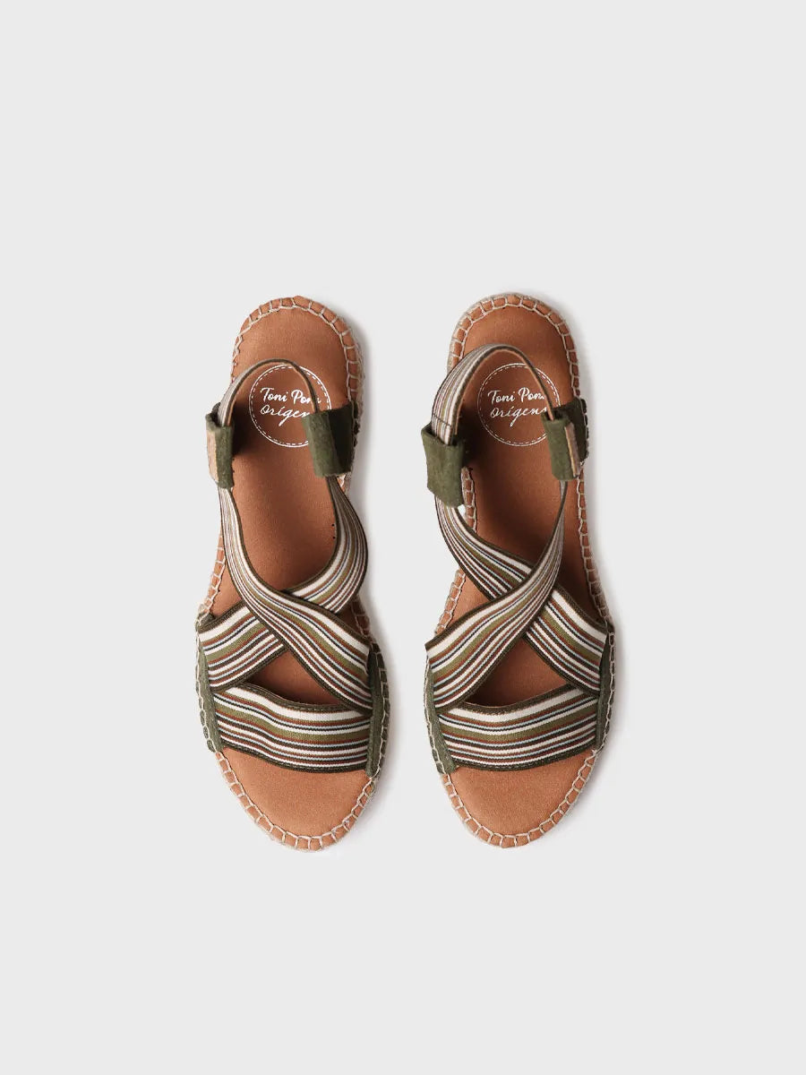 Toni Pons Tina espadrilles compensées kaki