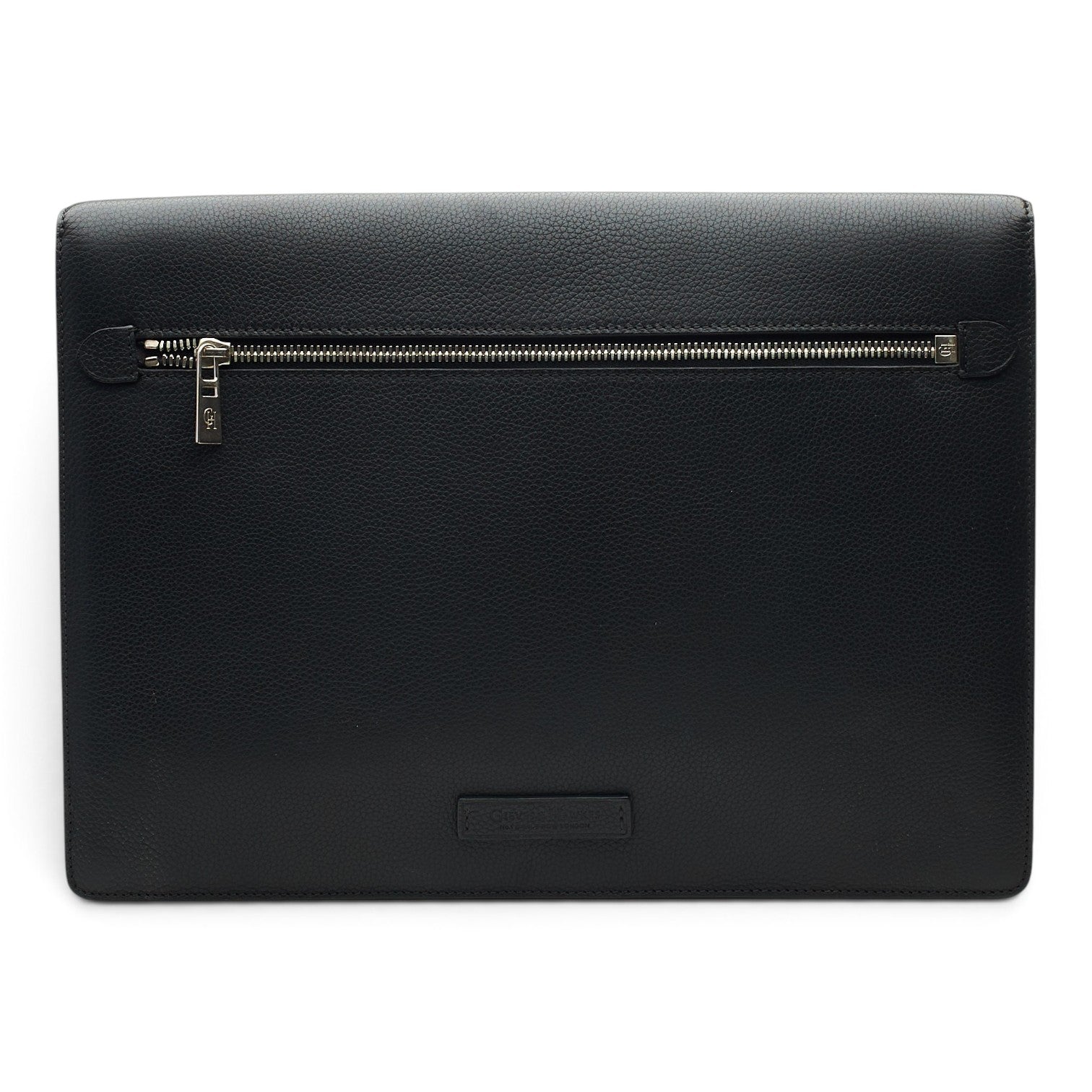 Porte-documents Gieves & Hawkes cuir grainé noir 14 pouces