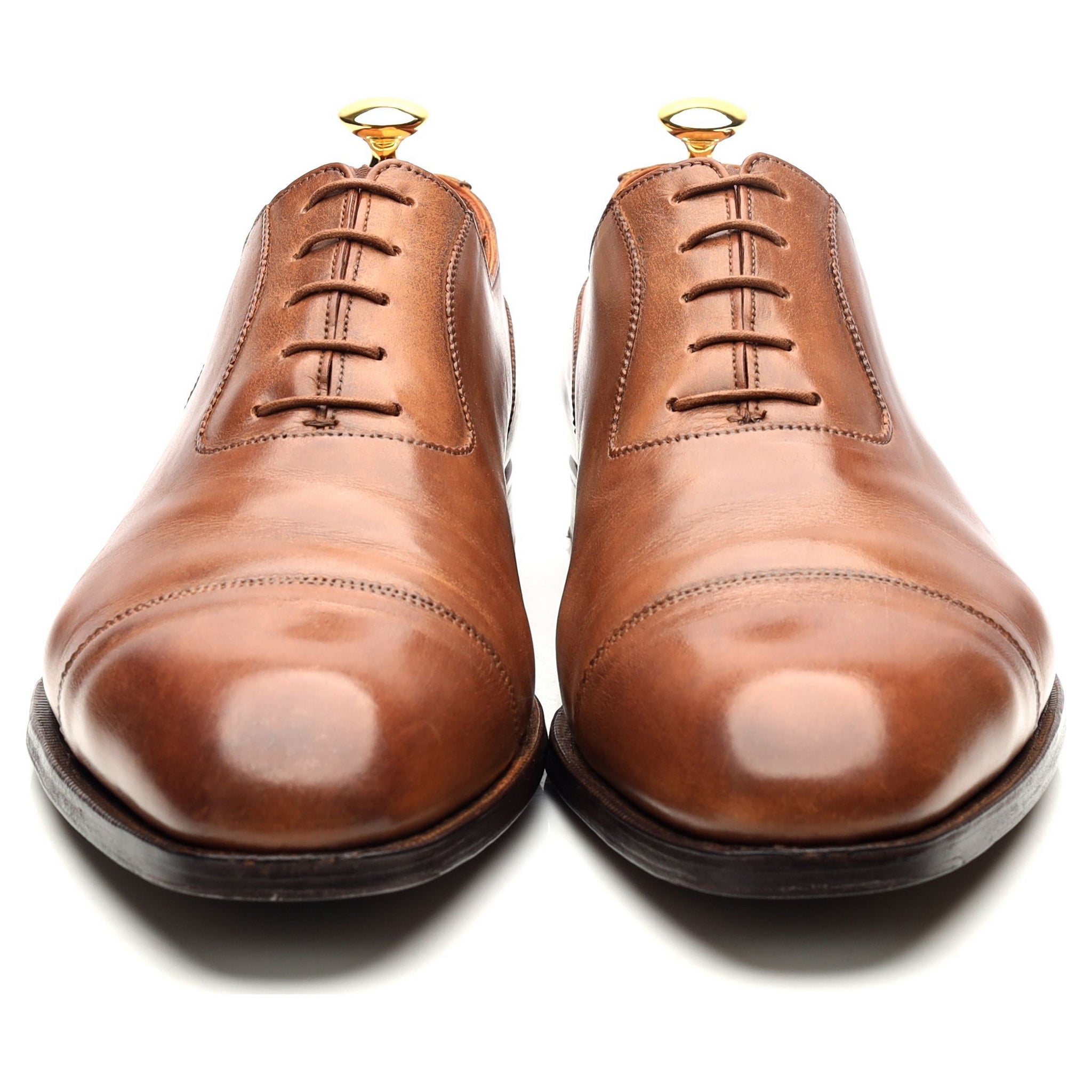 Crockett & Jones Egerton oxford cuir marron UK 11 patiné