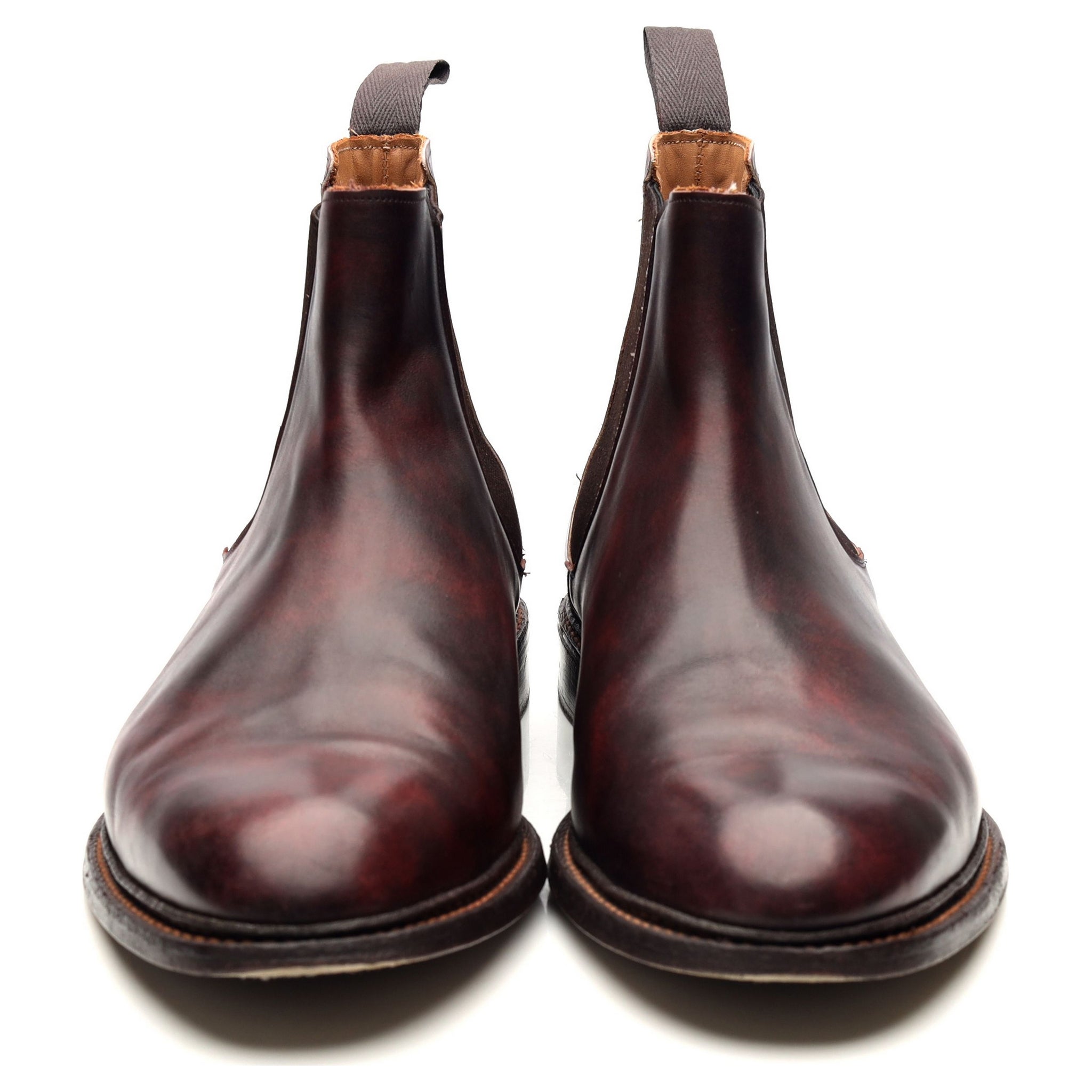 Tricker's Roxbury bottines chelsea cuir bordeaux UK 12