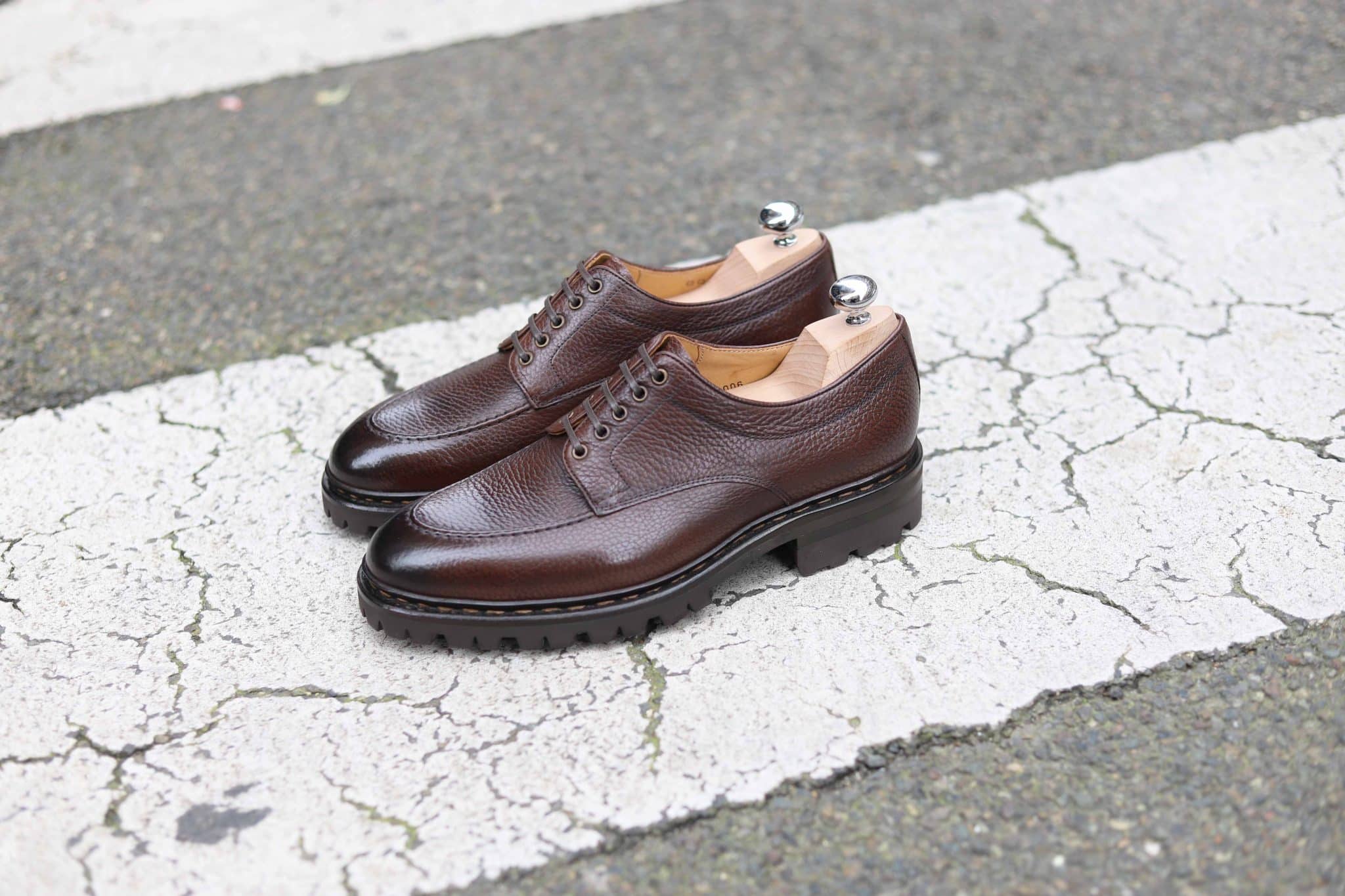 Malfroid Defender derby cuir grainé semelle commando